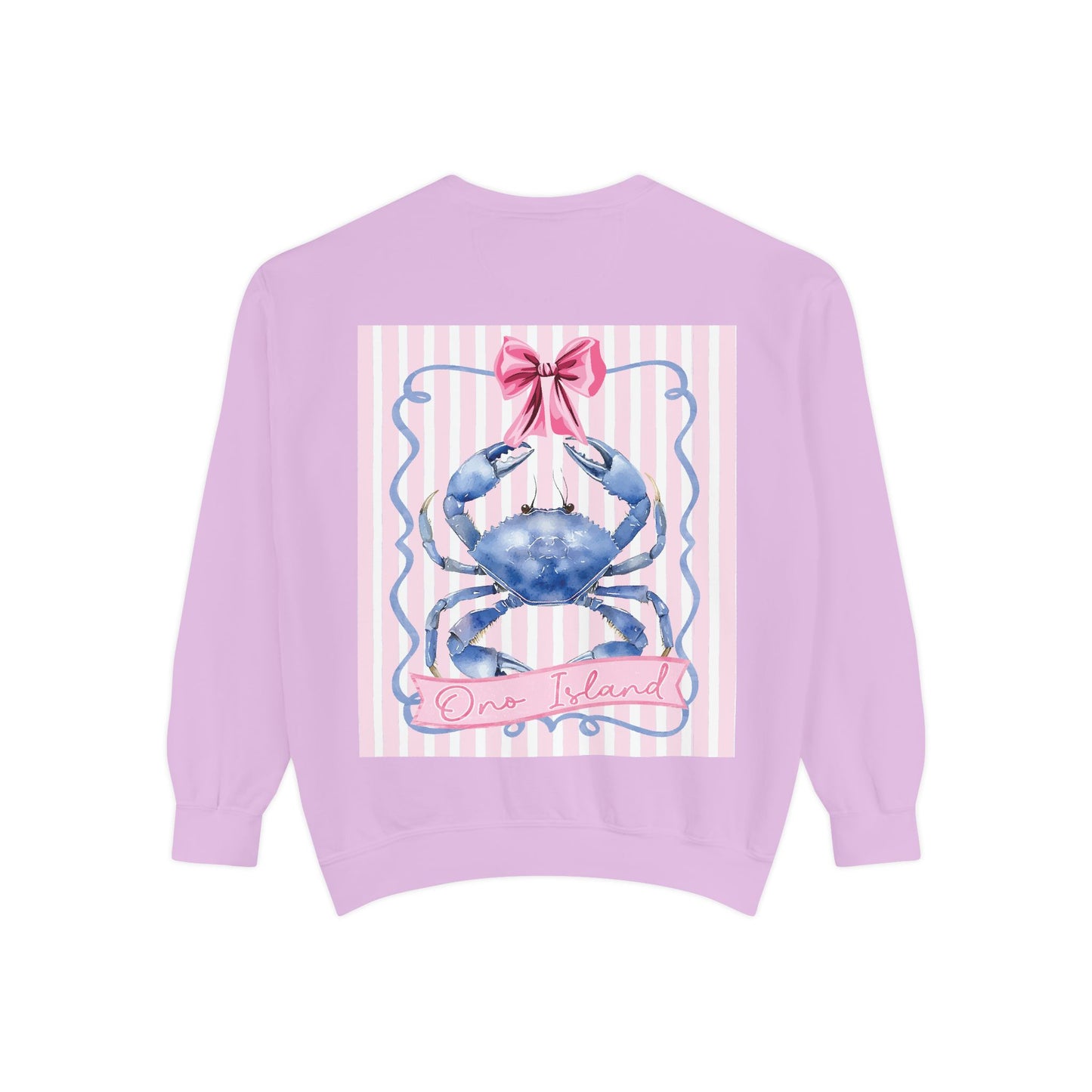 Adult Ono Island Preppy Crab Sweatshirt - Comfort Colors