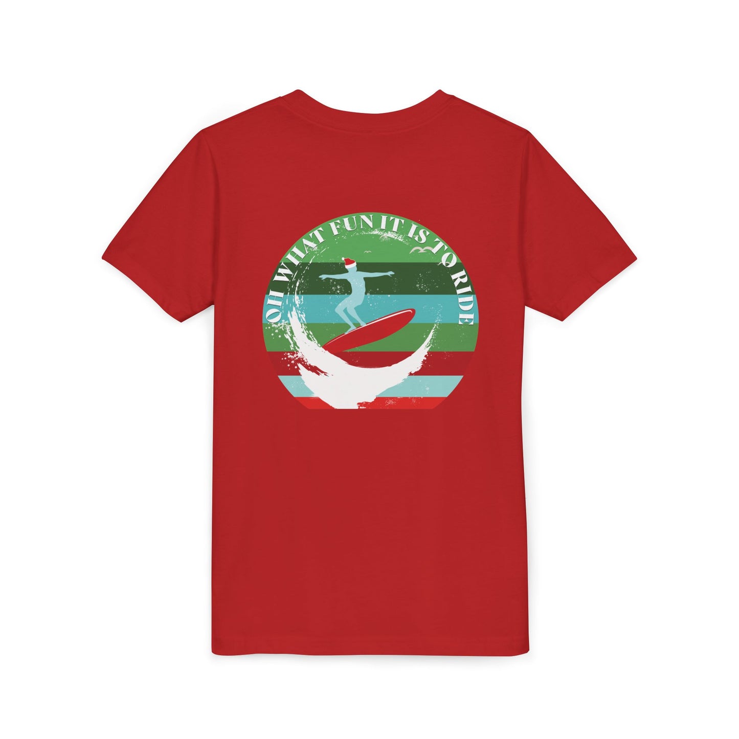 Youth Surfing Christmas Tee - Gildan