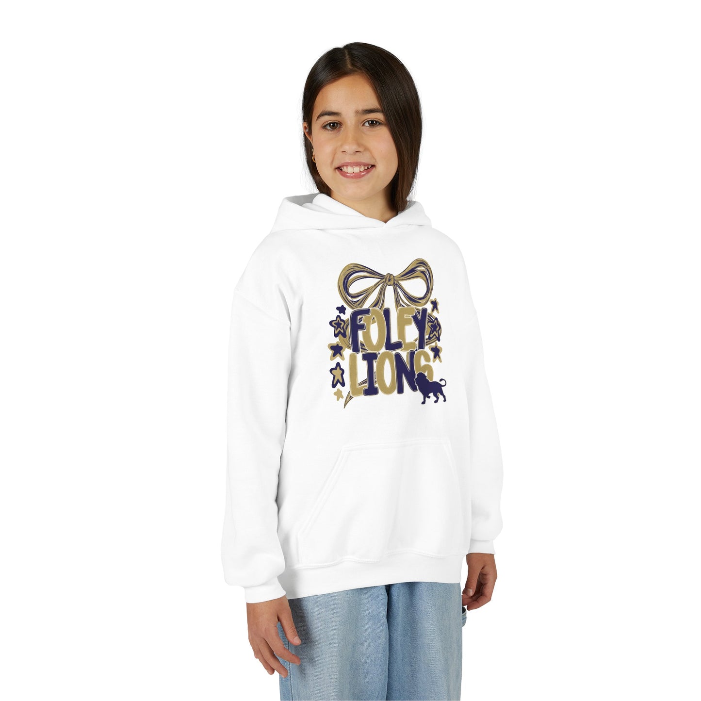 Foley Lions Bow Hoodie - Gildan