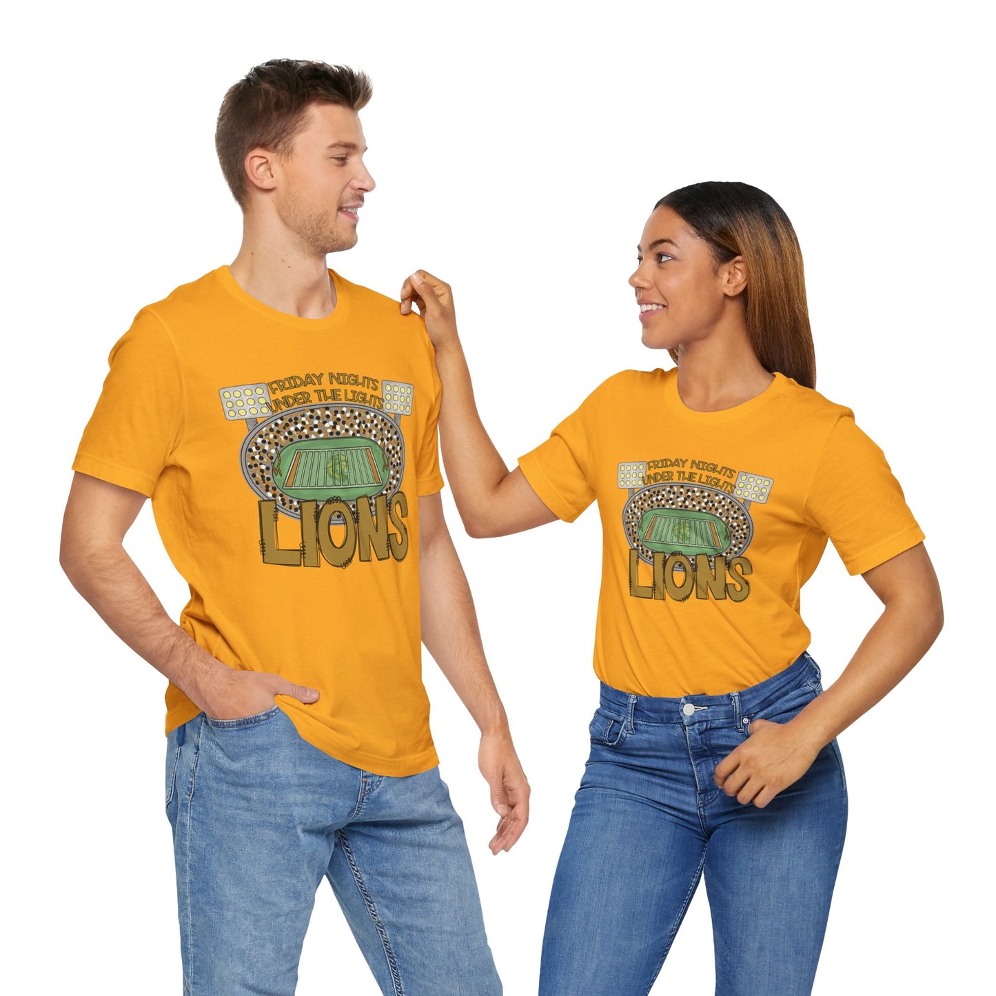 Adult Lions Friday Nights Under The Lights Tee - Bella Canvas