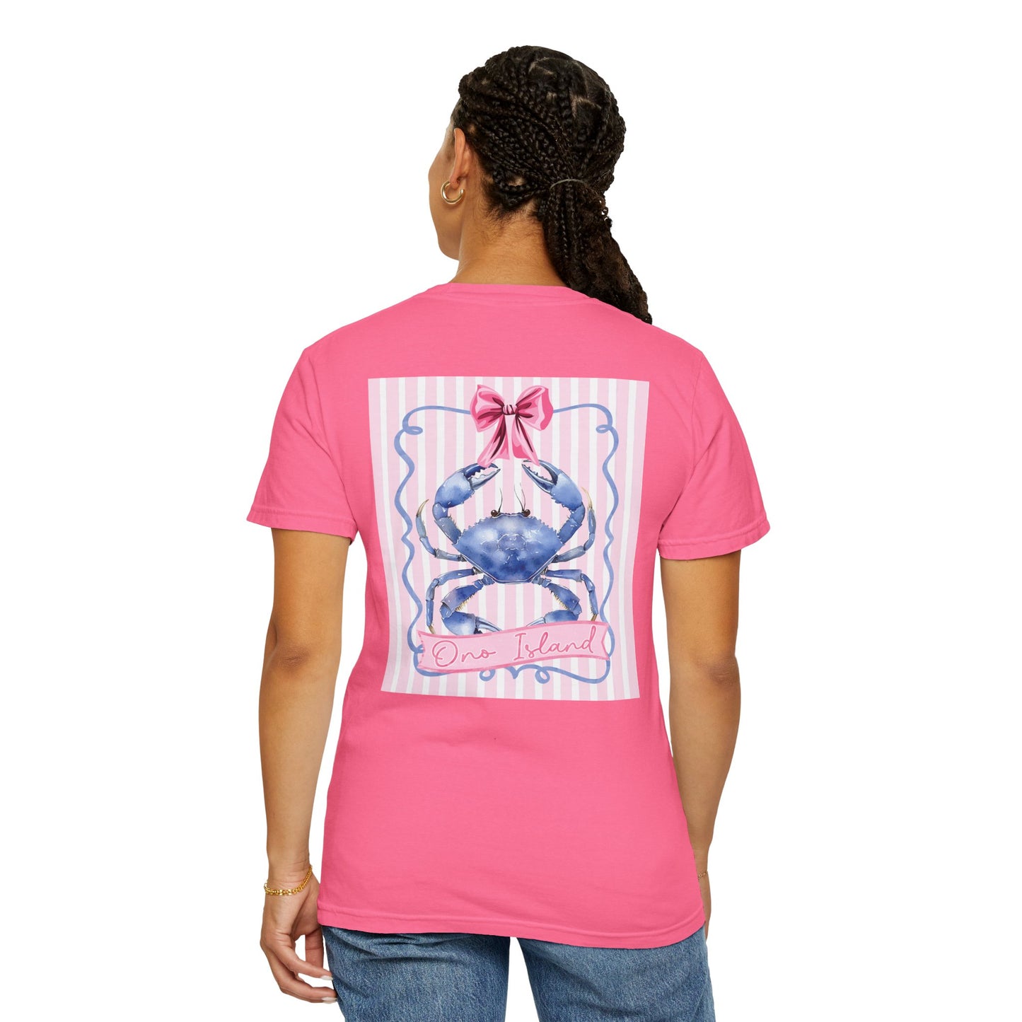 Adult Ono Island Preppy Crab Tee - Comfort Colors