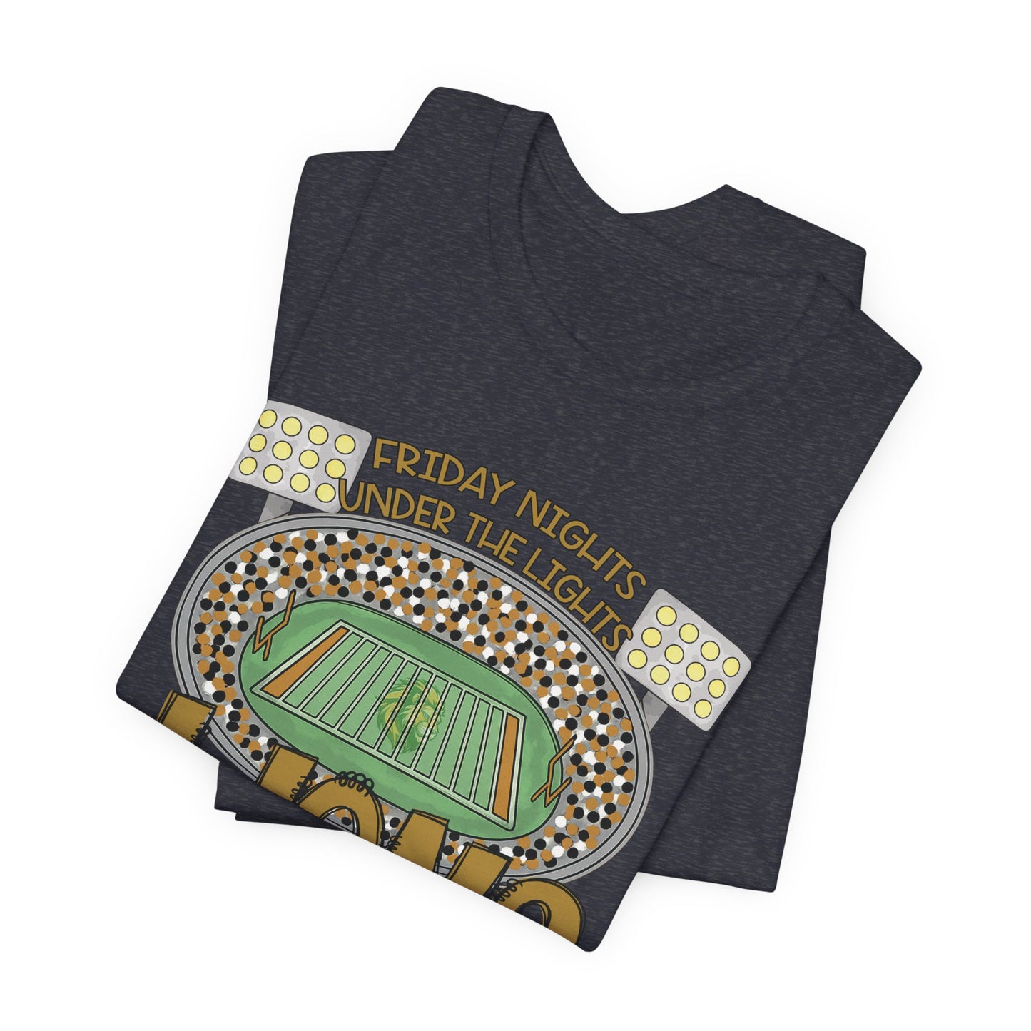 Adult Lions Friday Nights Under The Lights Tee - Bella Canvas