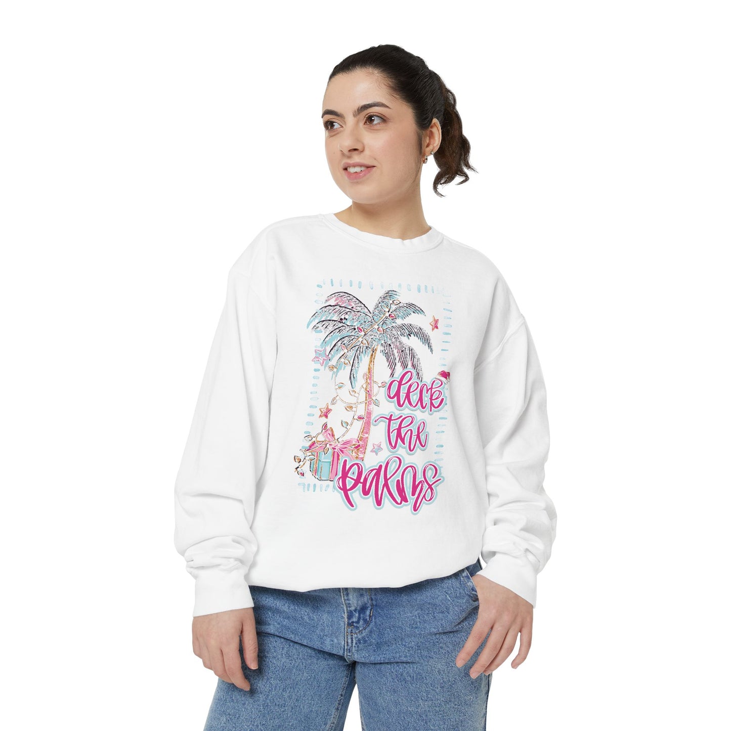 Deck the Palms Sweatshirt - Comfort Colors