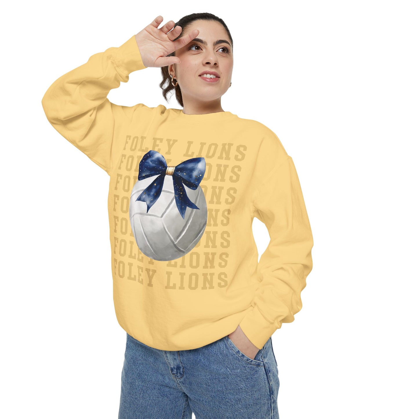 Foley Lions Volleyball Coquette Sweatshirt - Comfort Colors