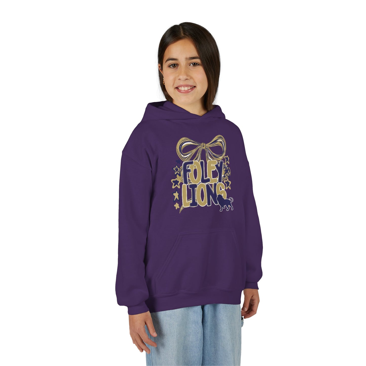 Foley Lions Bow Hoodie - Gildan