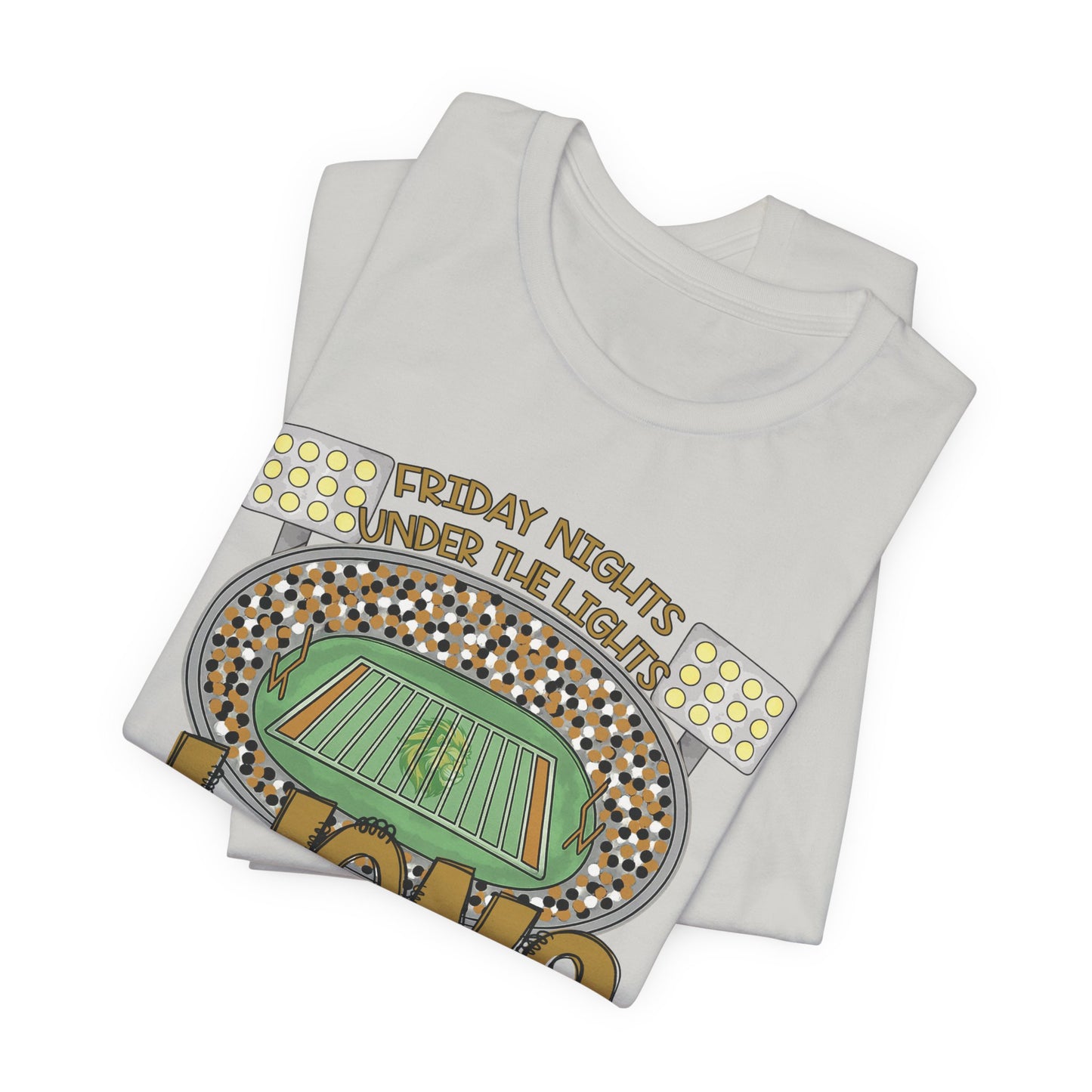 Adult Lions Friday Nights Under The Lights Tee - Bella Canvas