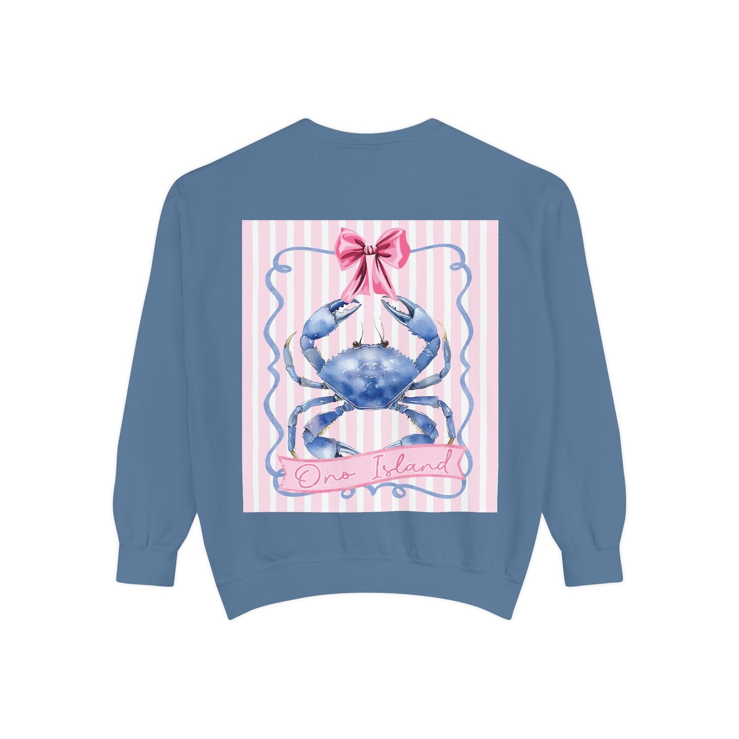 Adult Ono Island Preppy Crab Sweatshirt - Comfort Colors