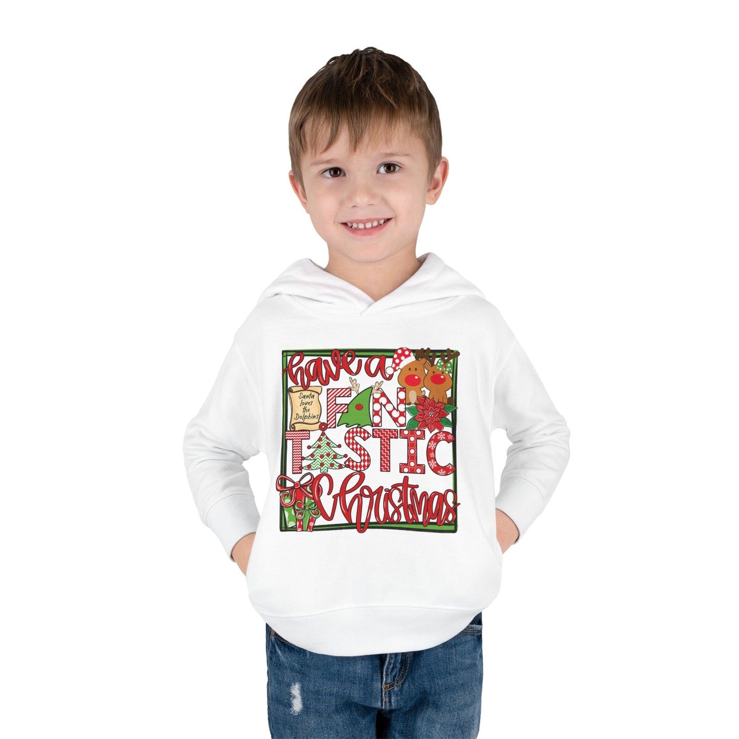 Dolphins Fintastic Christmas Toddler Hoodie