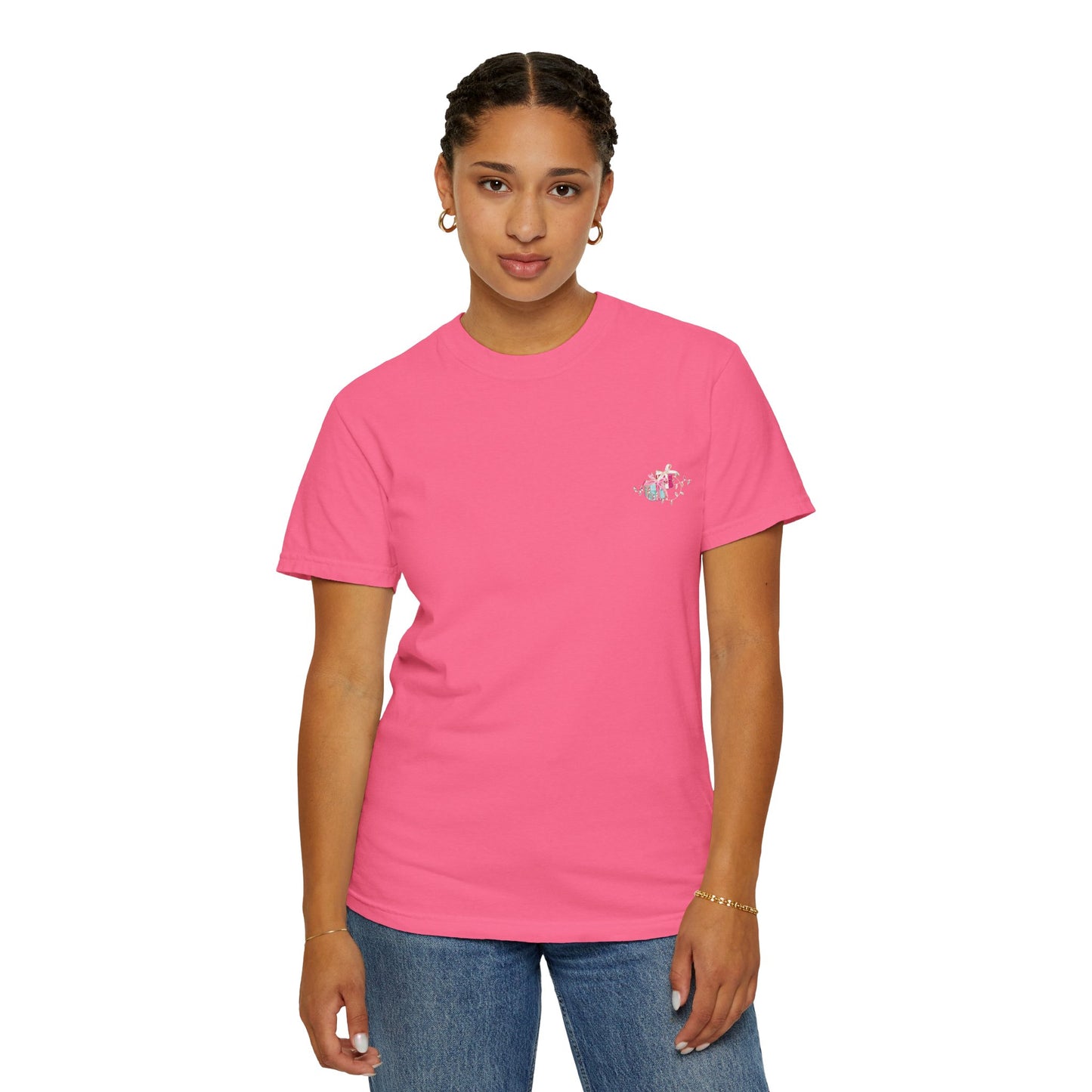 Flamingo Flamingle All the Way Christmas Tee - Comfort Colors