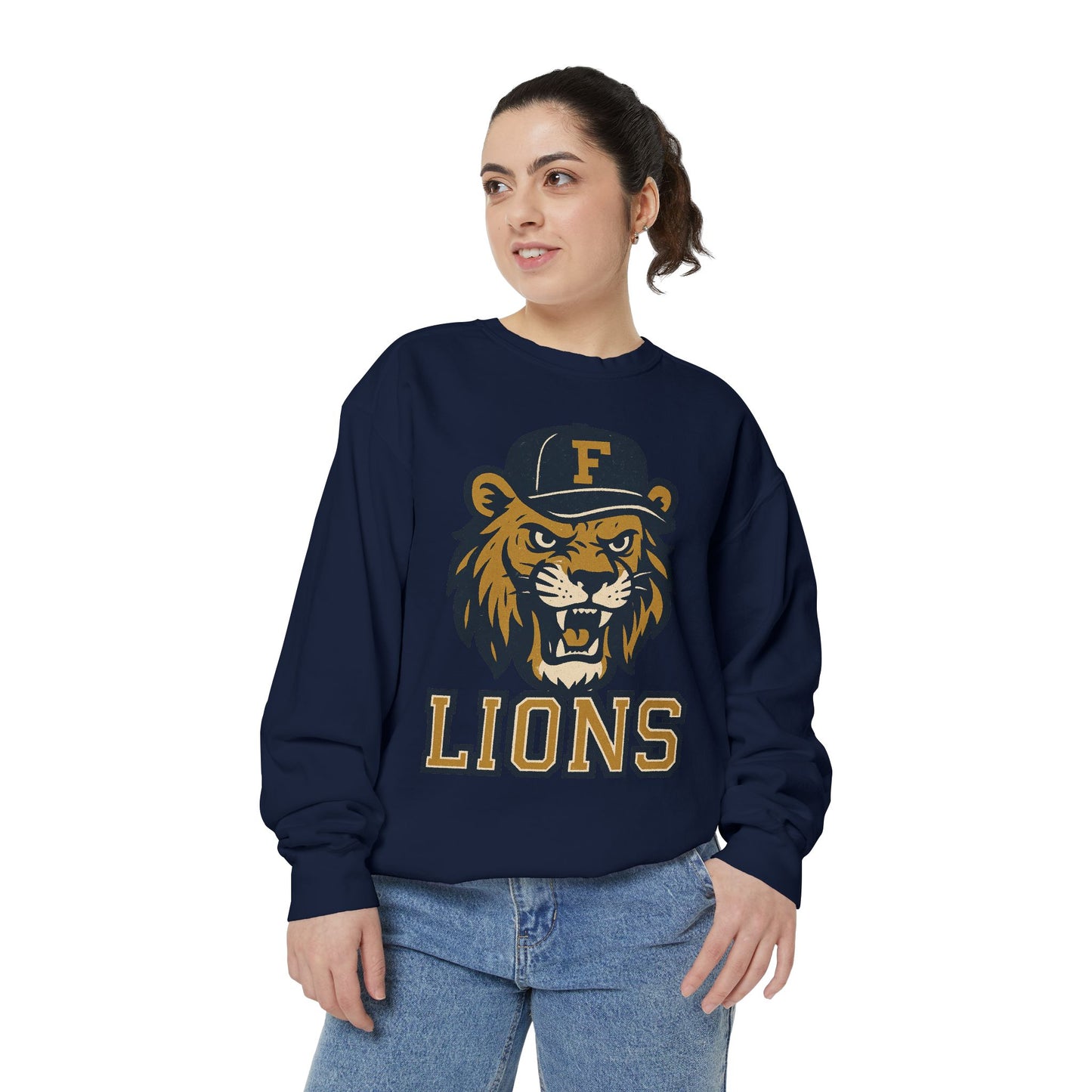 Adult Retro Roaring Lions Sweatshirt - Comfort Colors