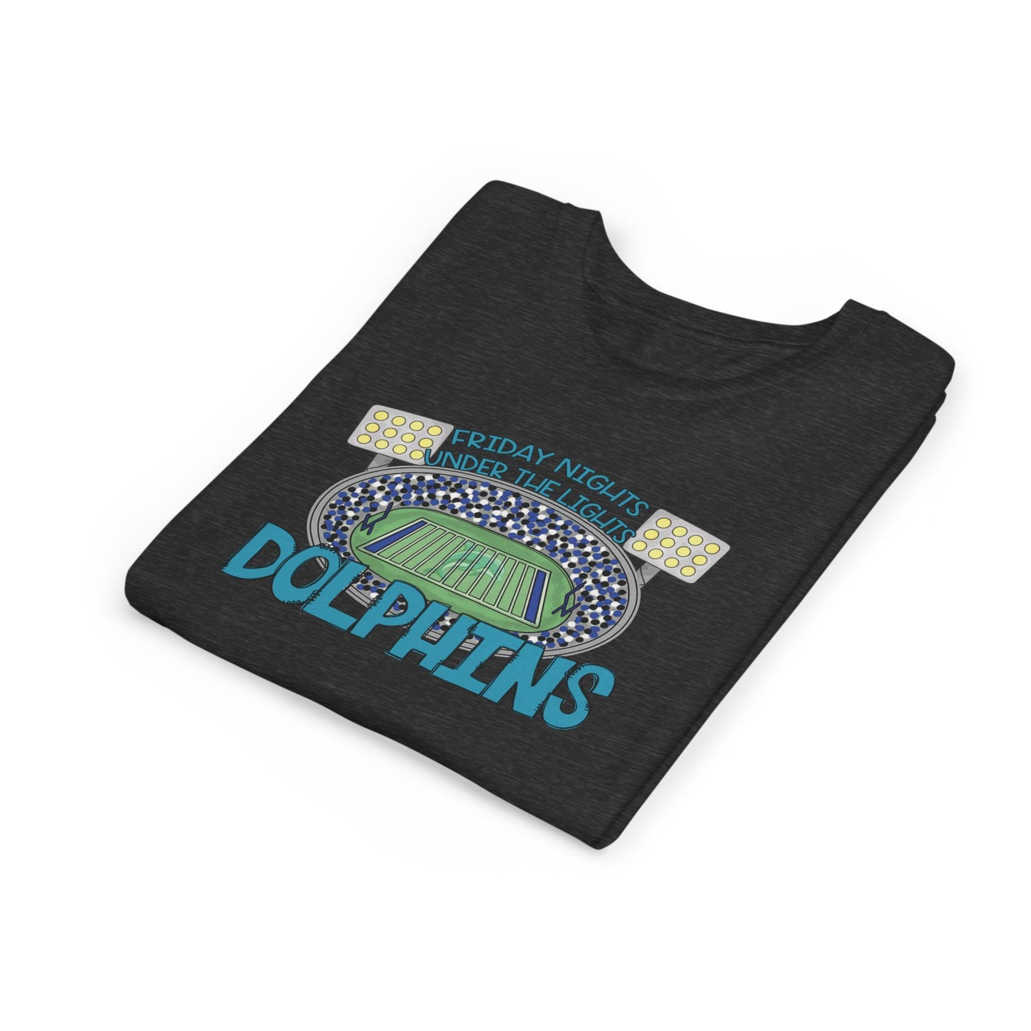 Dolphins Friday Nights Youth Tshirt - Bella Canvas