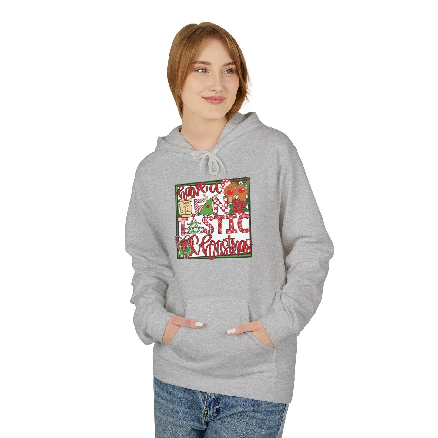 Dolphins Christmas Hoodie - Gildan