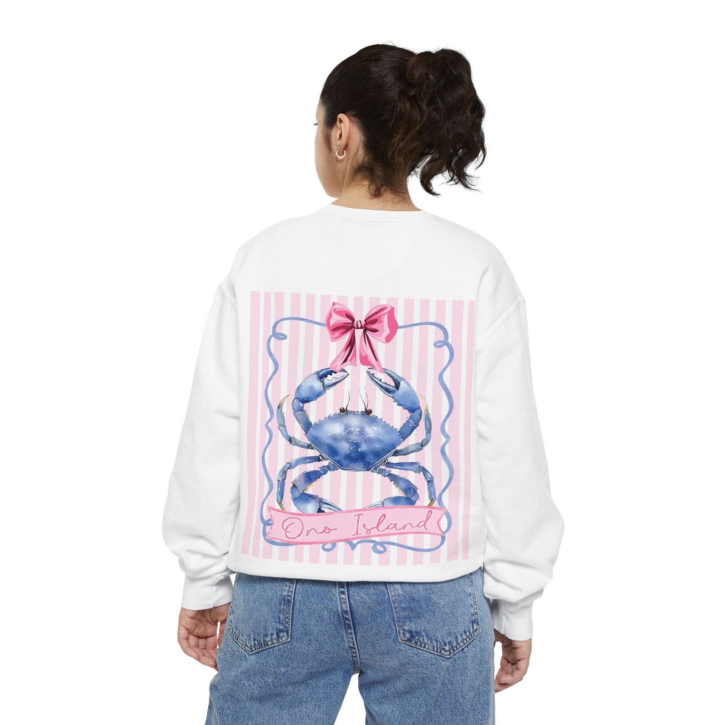 Adult Ono Island Preppy Crab Sweatshirt - Comfort Colors