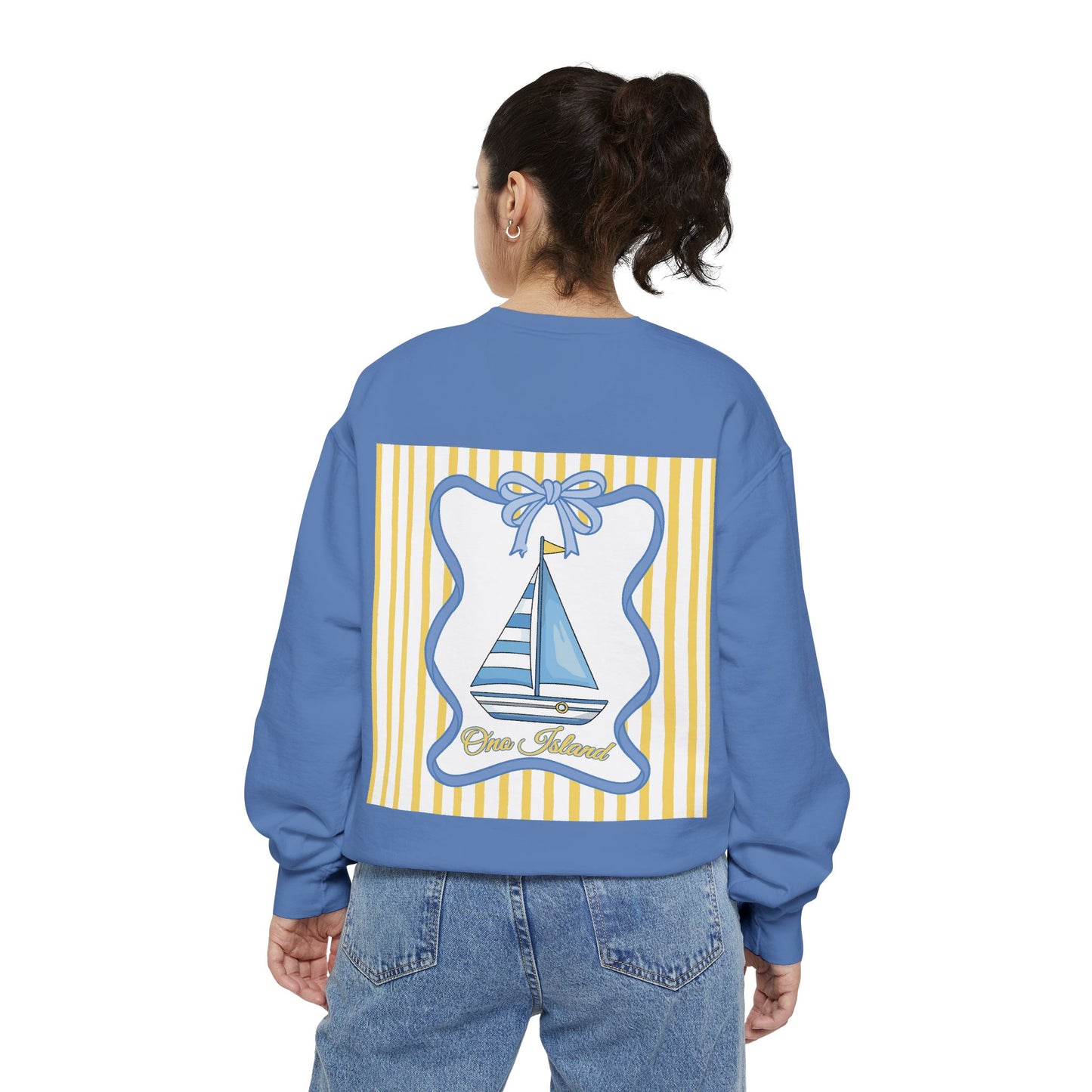 Adult Coquette Sailboat Sweatshirt - Comfort Colors