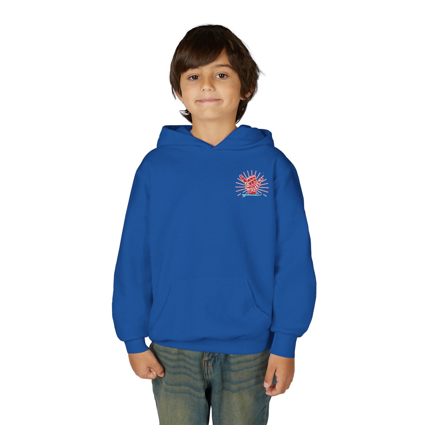 Youth Surfing Christmas Hoodie - Gildan