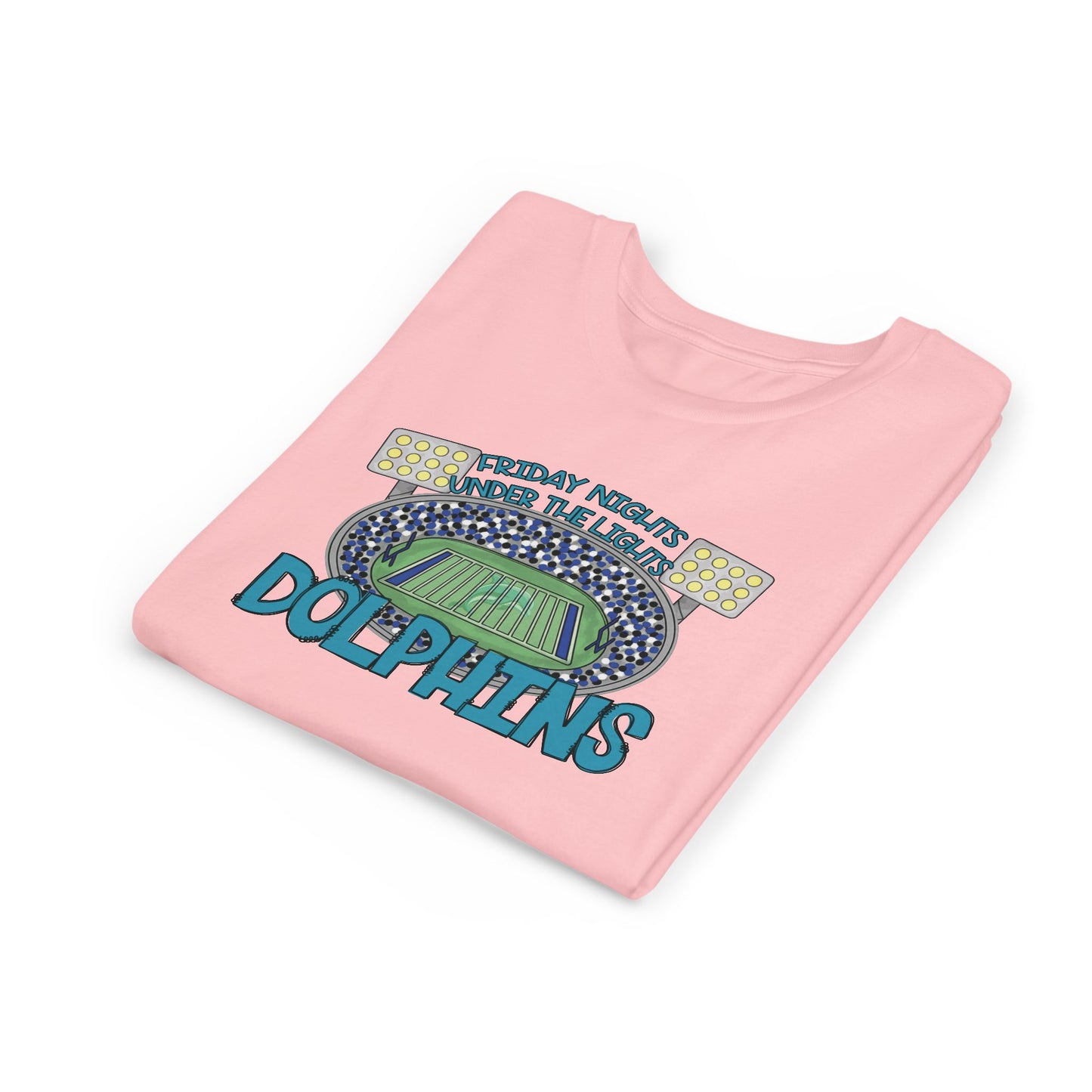 Dolphins Friday Nights Youth Tshirt - Bella Canvas