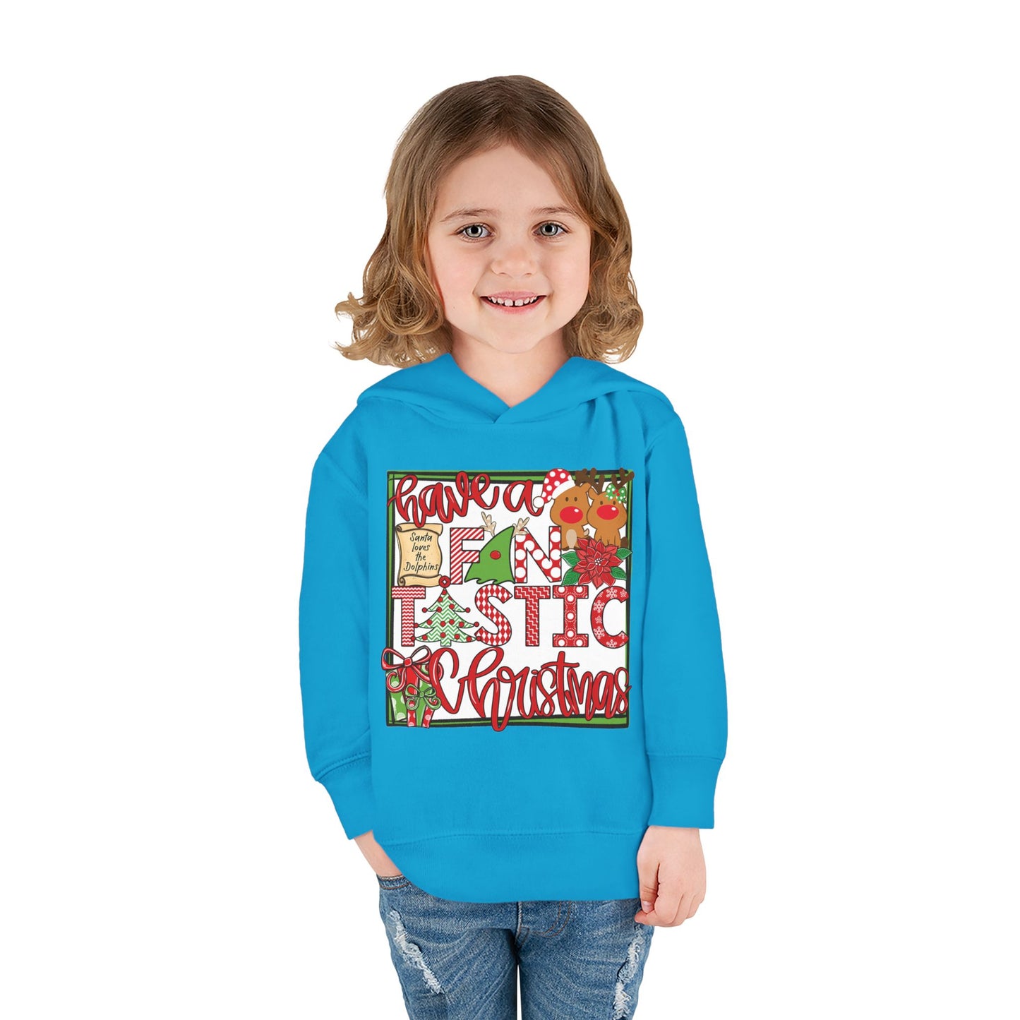 Dolphins Fintastic Christmas Toddler Hoodie
