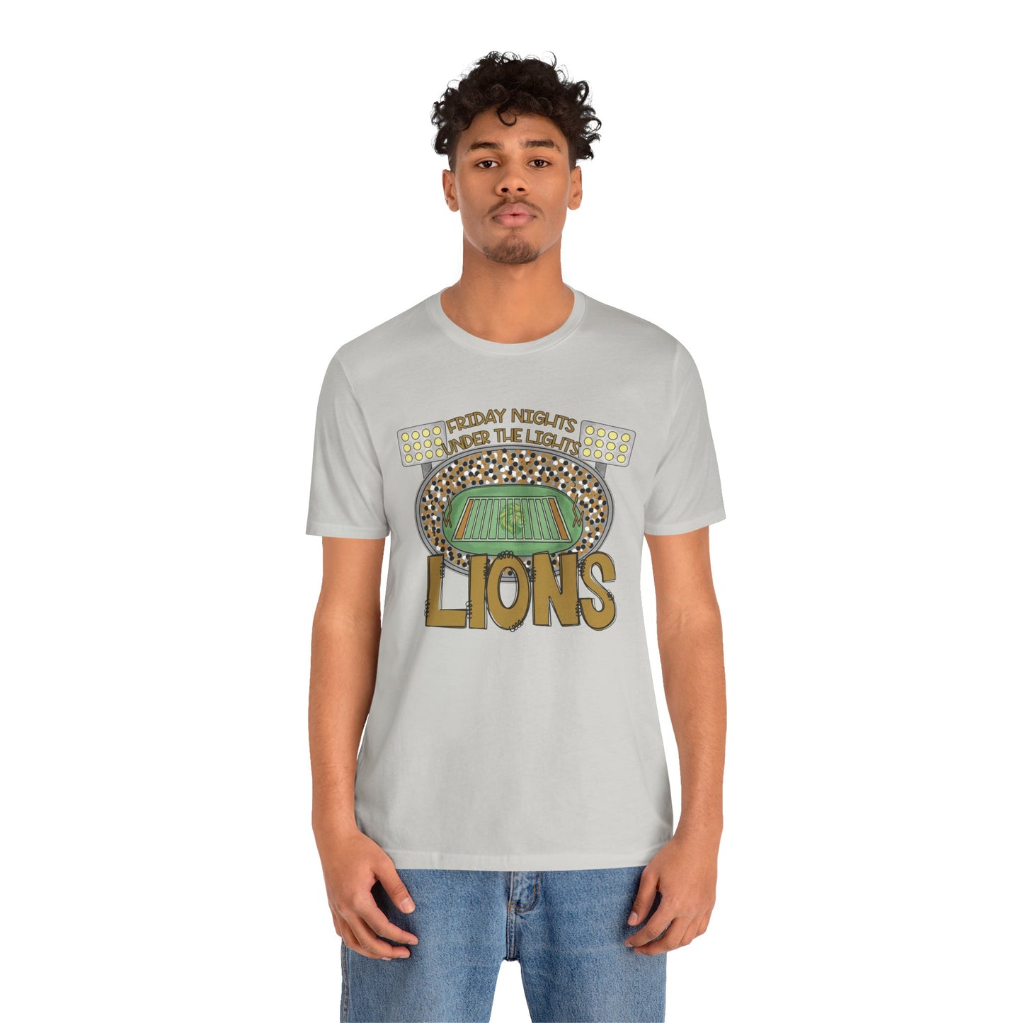 Adult Lions Friday Nights Under The Lights Tee - Bella Canvas