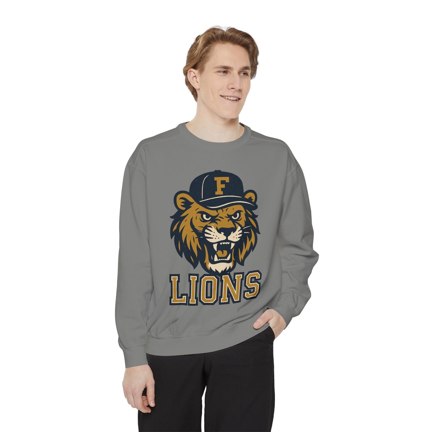 Adult Retro Roaring Lions Sweatshirt - Comfort Colors