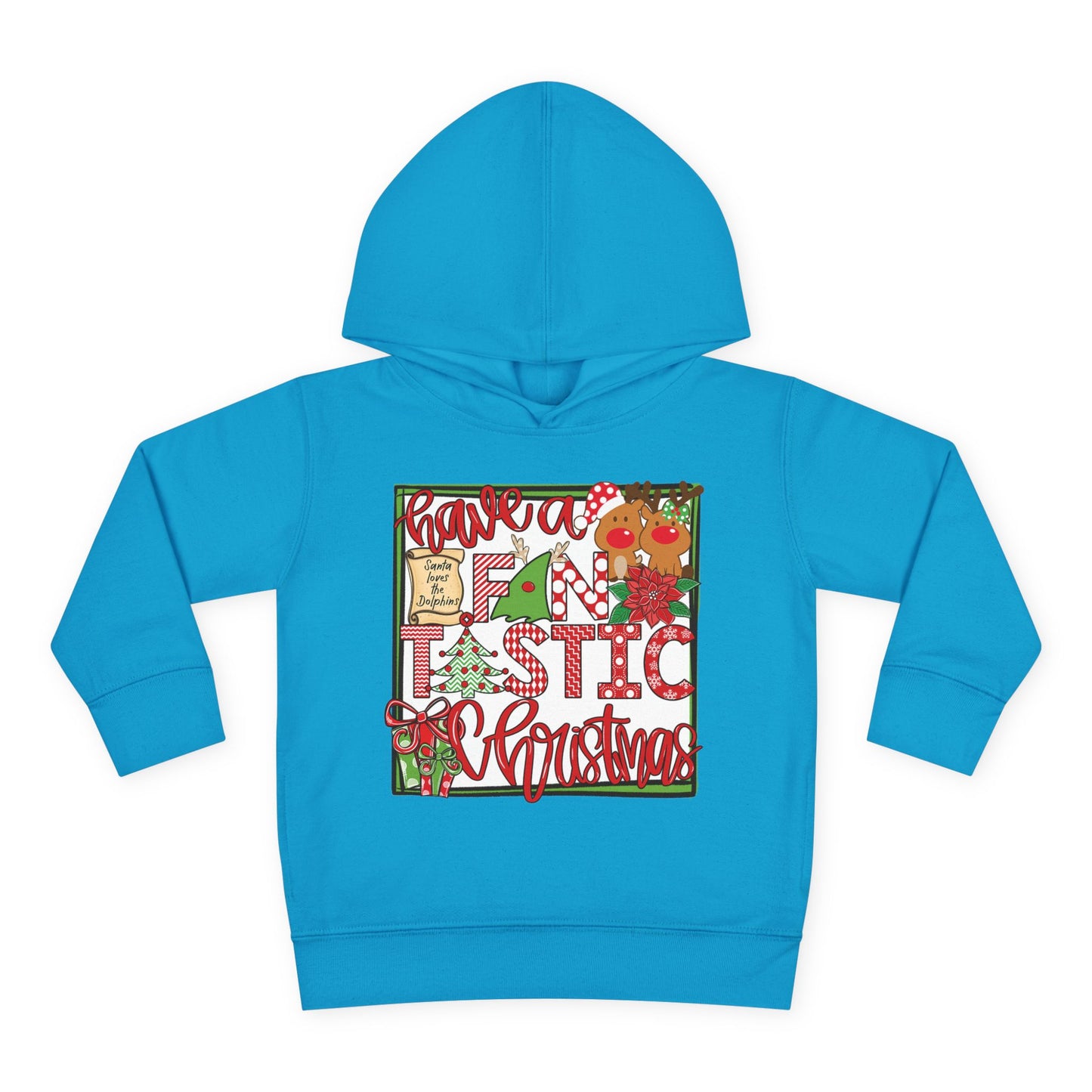Dolphins Fintastic Christmas Toddler Hoodie