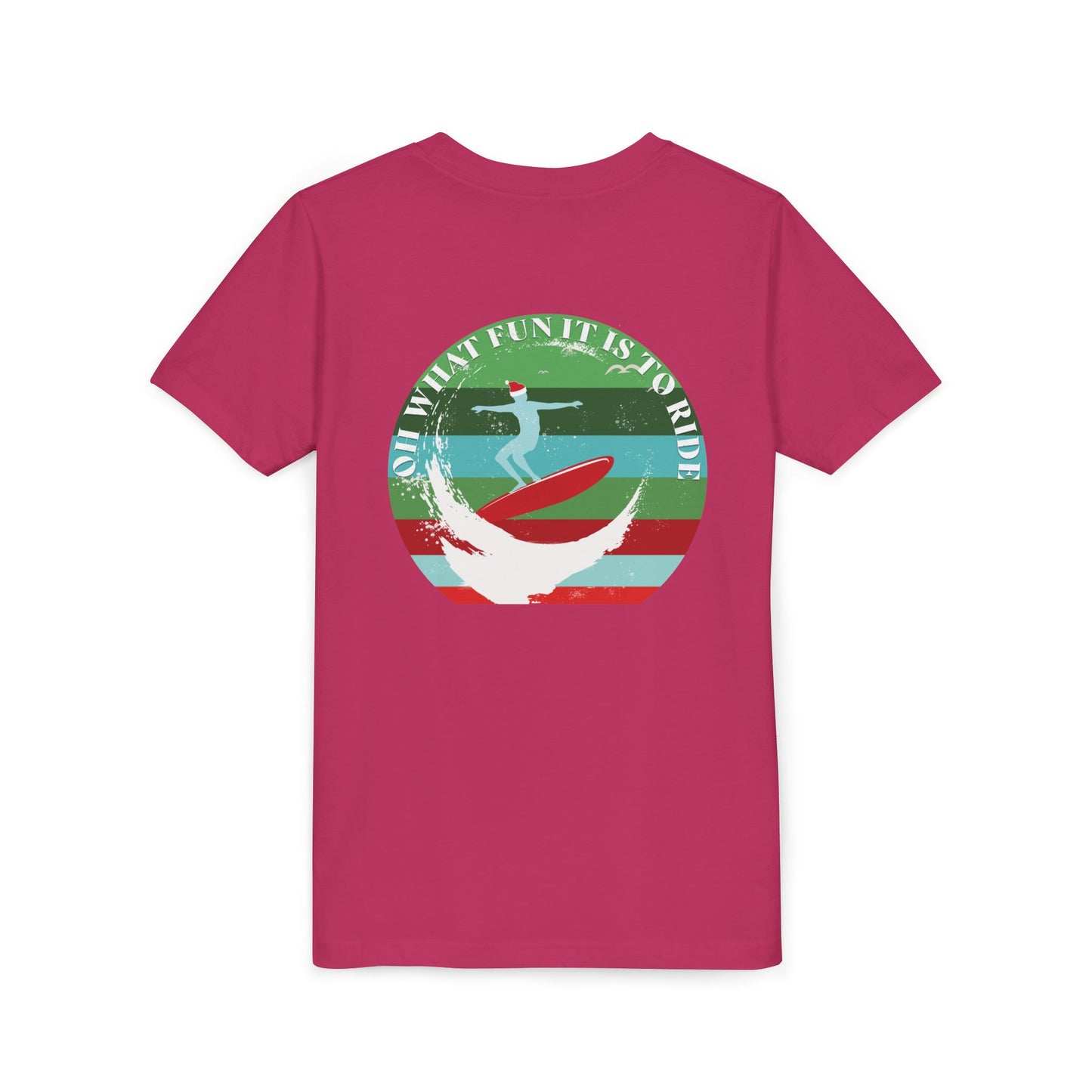 Youth Surfing Christmas Tee - Gildan