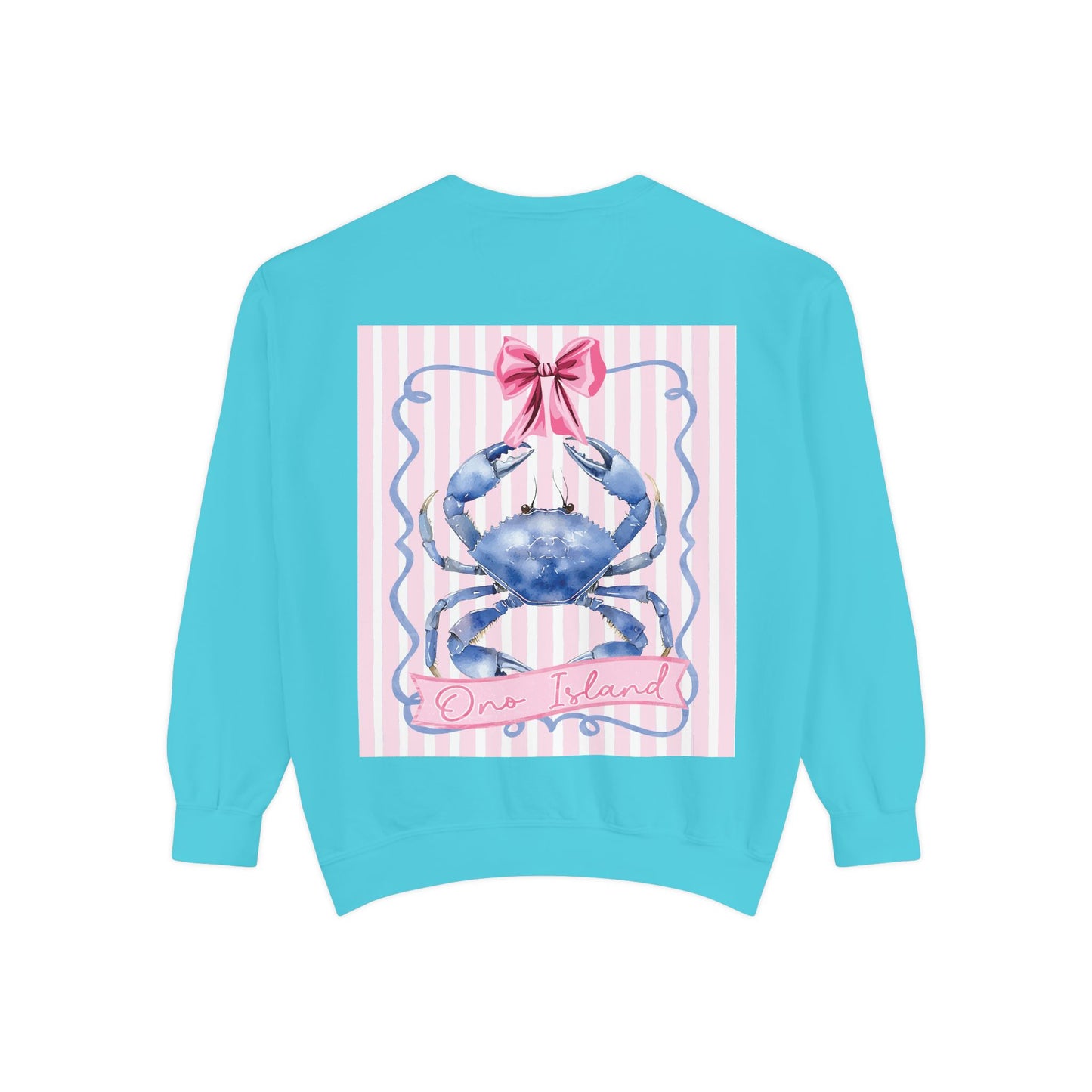 Adult Ono Island Preppy Crab Sweatshirt - Comfort Colors