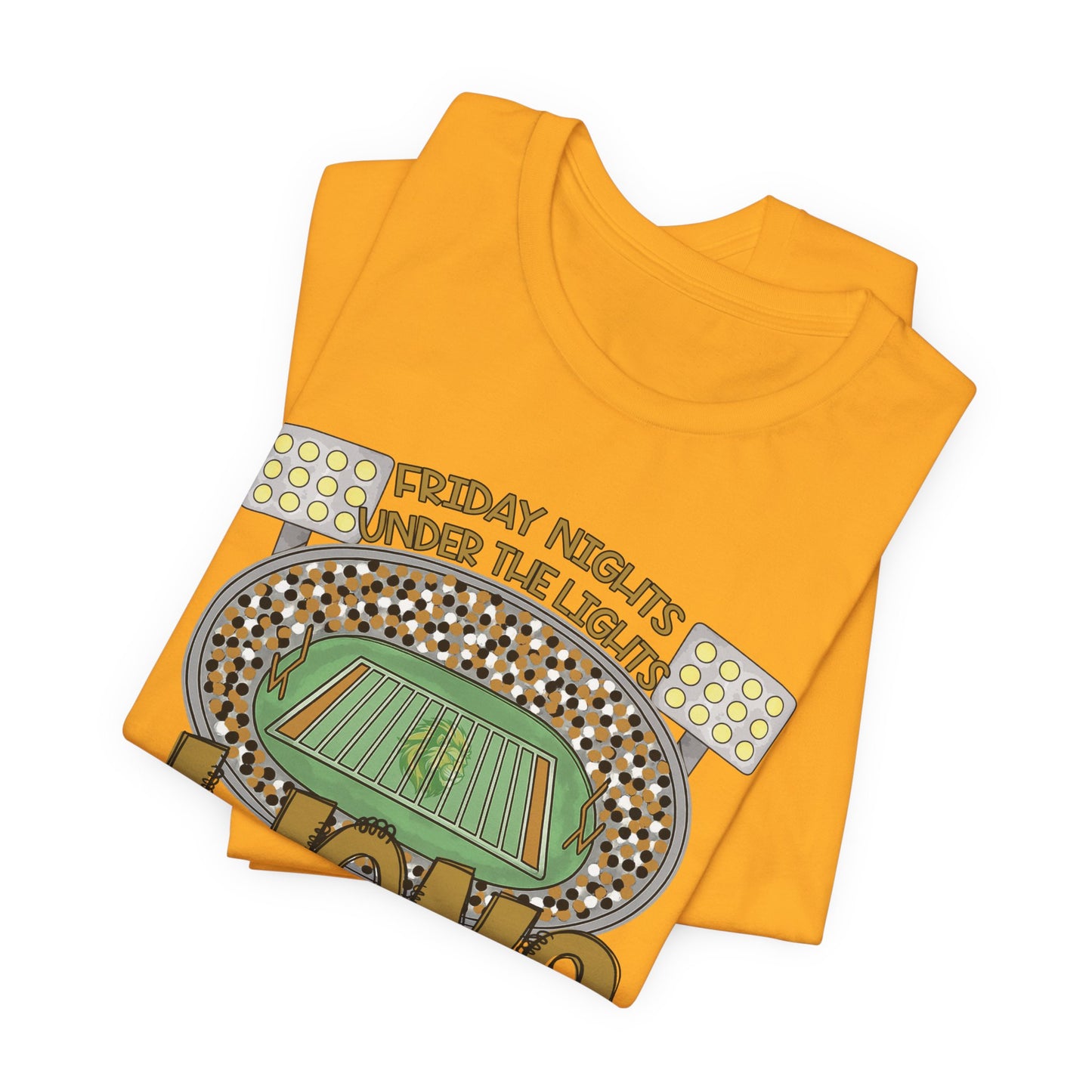 Adult Lions Friday Nights Under The Lights Tee - Bella Canvas