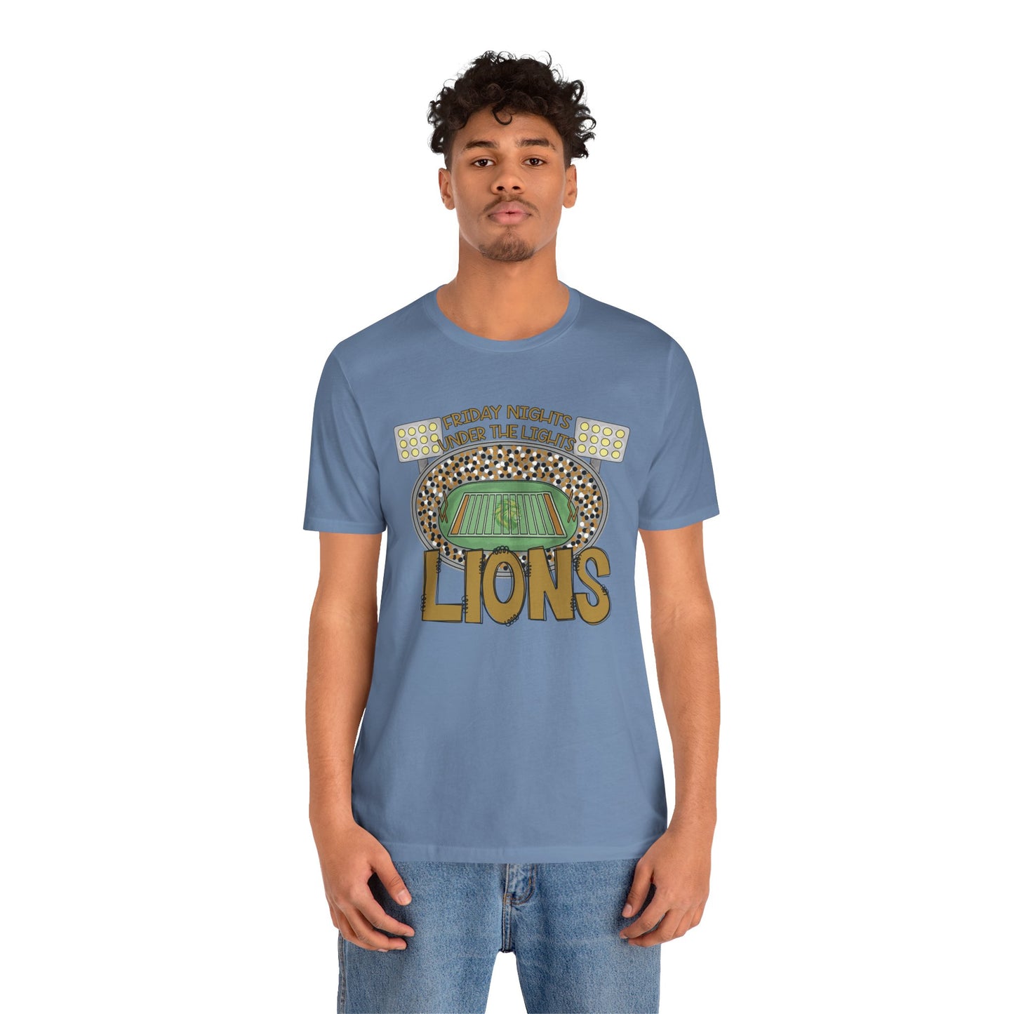 Adult Lions Friday Nights Under The Lights Tee - Bella Canvas
