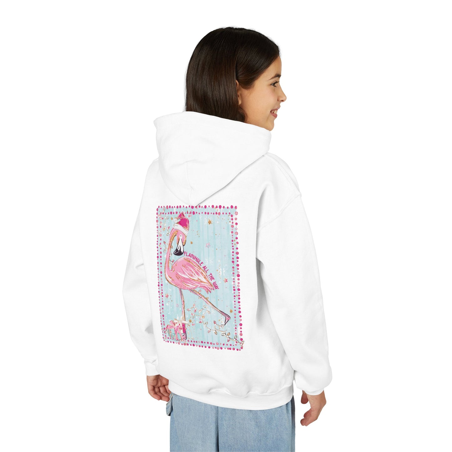 Flamingle All The Way Flamingo Hoodie - Gildan