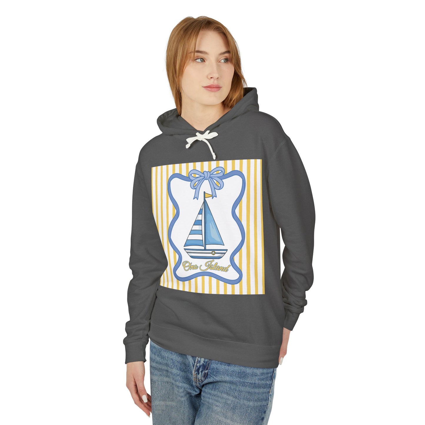 Adult Coquette Sailboat Hooded Sweatshirt - Comfort Colors