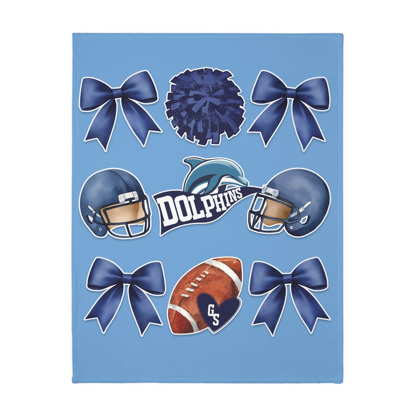Dolphin Coquette 2 Sided Blanket