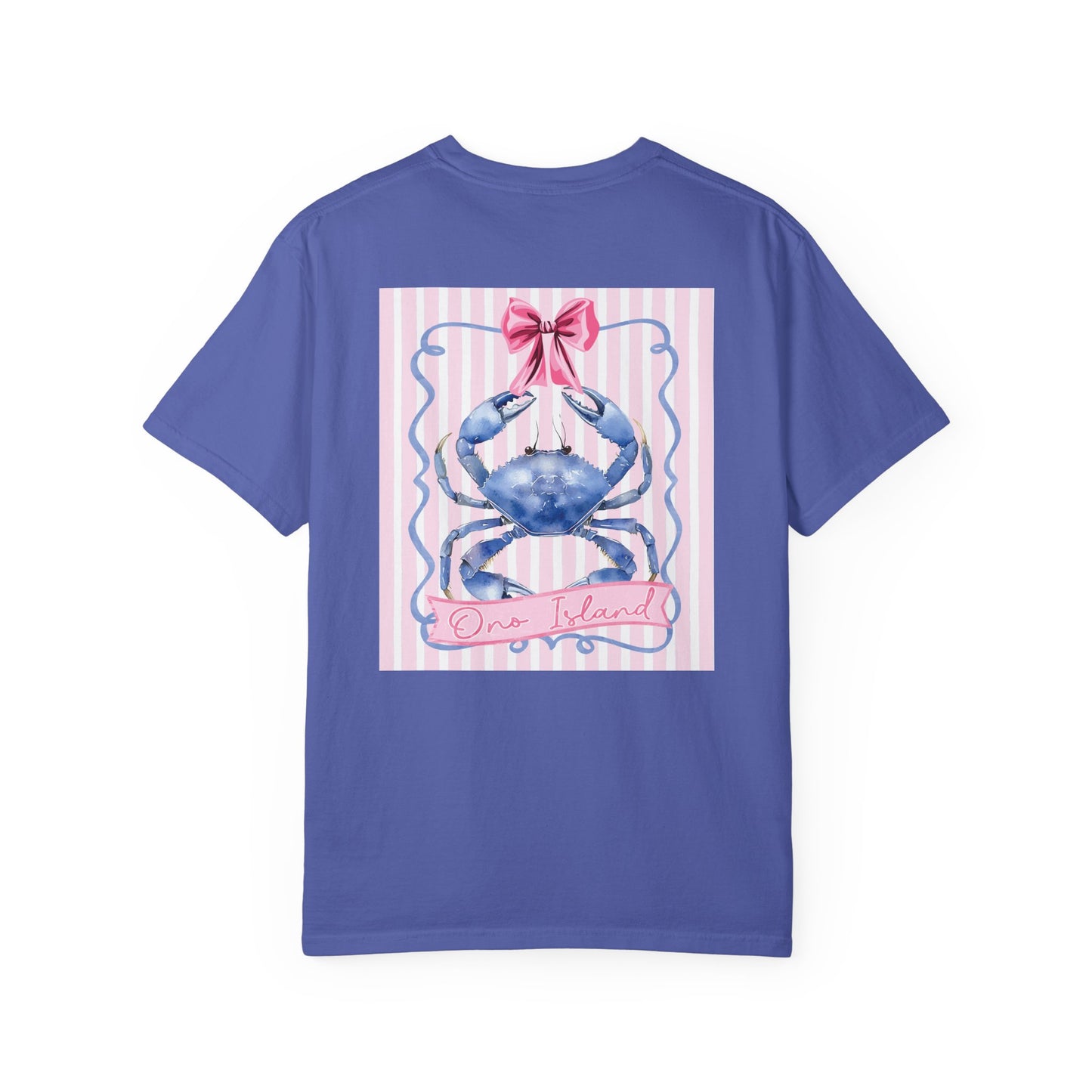 Adult Ono Island Preppy Crab Tee - Comfort Colors