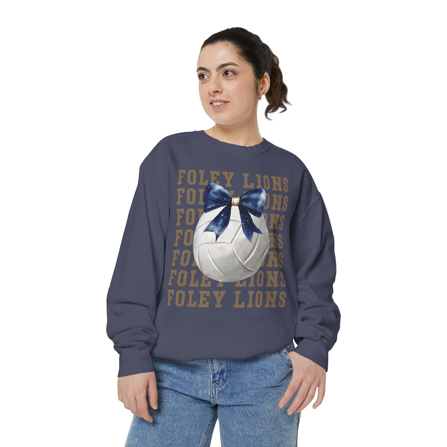 Foley Lions Volleyball Coquette Sweatshirt - Comfort Colors