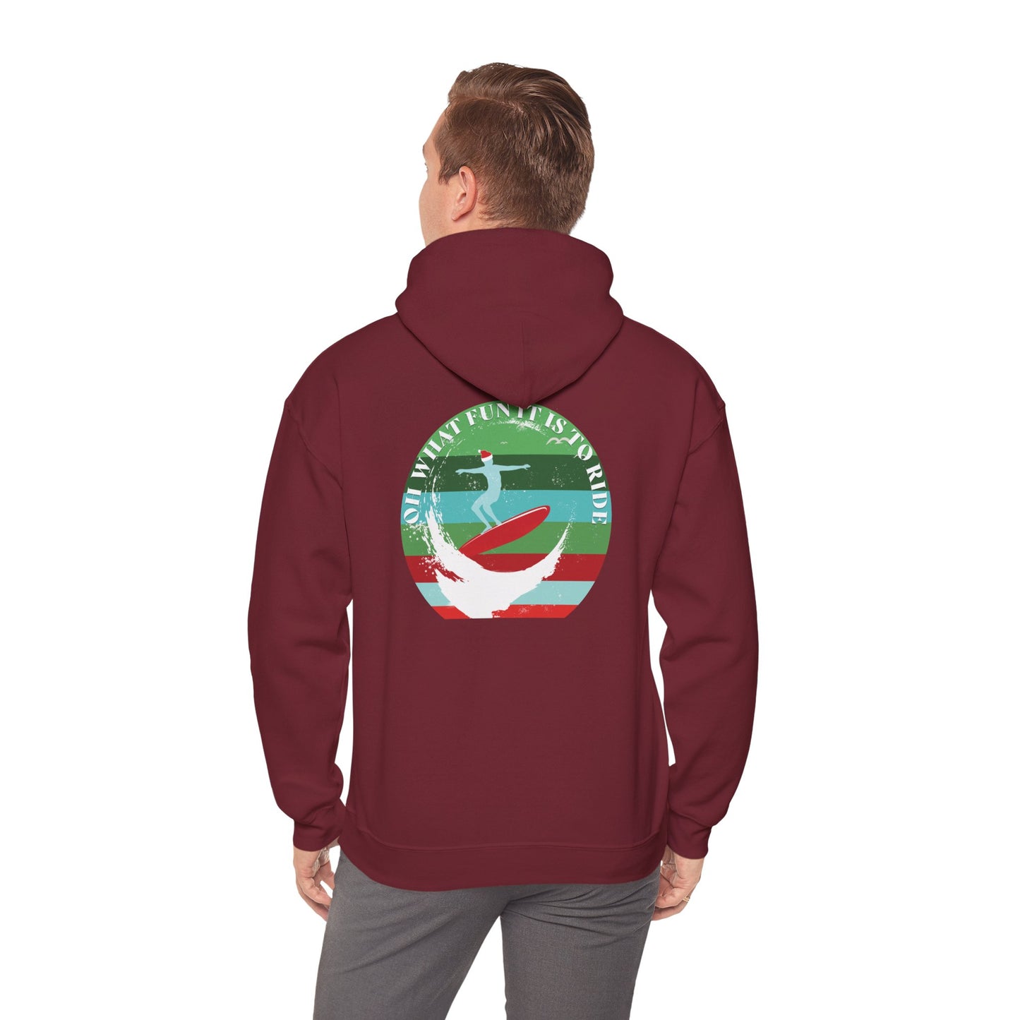 Adult Christmas Surf Hoodie - Gildan