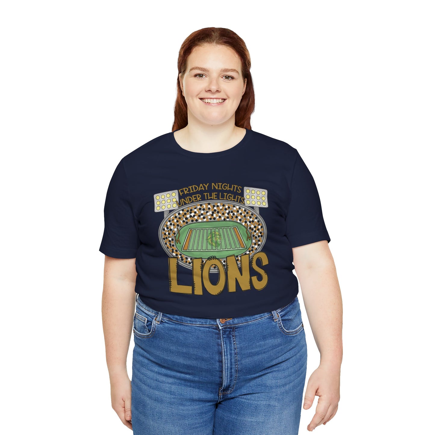Adult Lions Friday Nights Under The Lights Tee - Bella Canvas