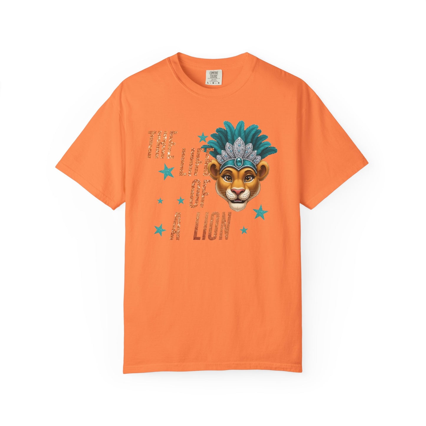 Adult Life of a Lion Faux Glitter - Comfort Colors