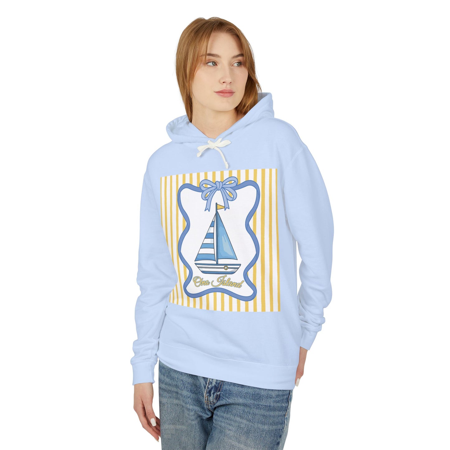 Adult Coquette Sailboat Hooded Sweatshirt - Comfort Colors