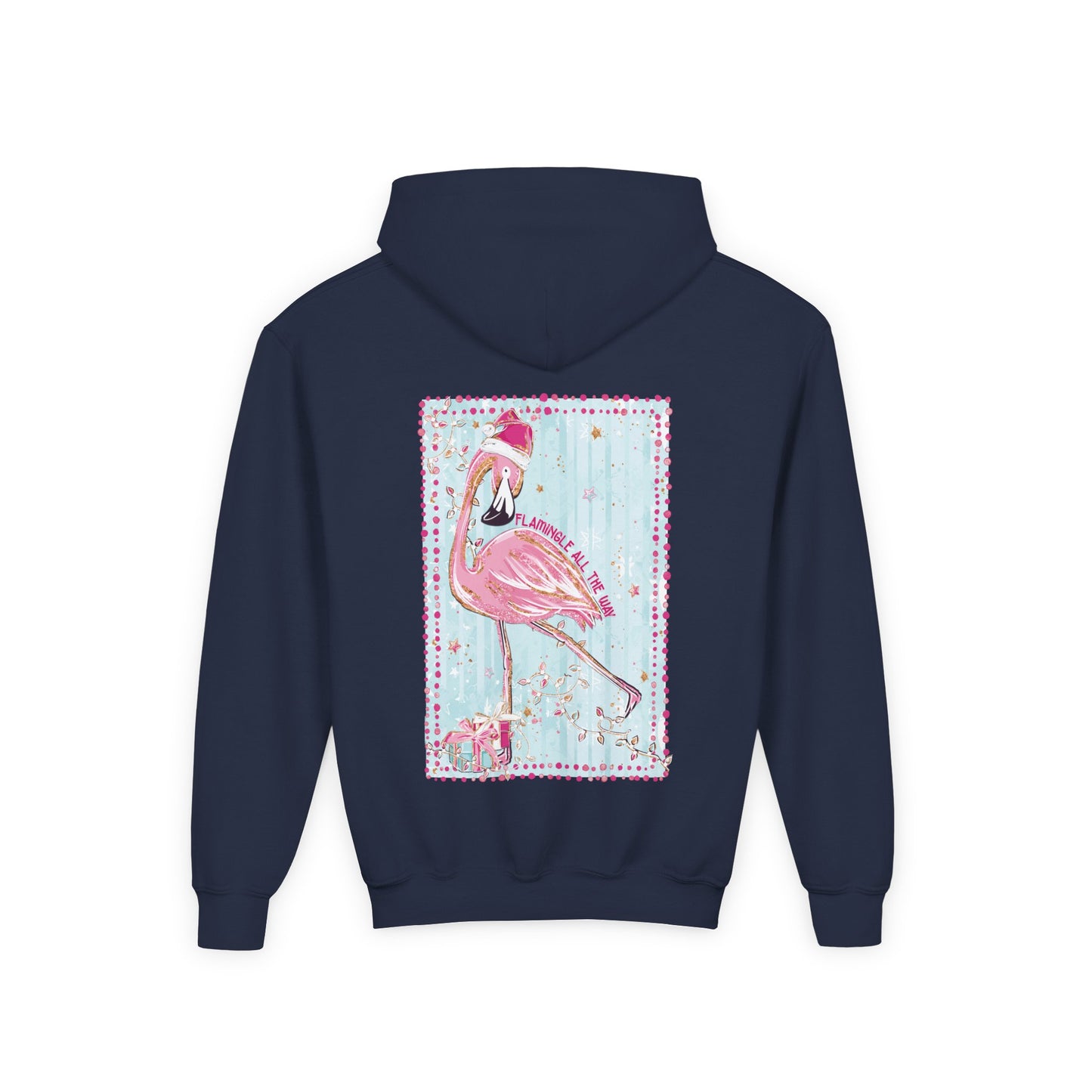 Flamingle All The Way Flamingo Hoodie - Gildan