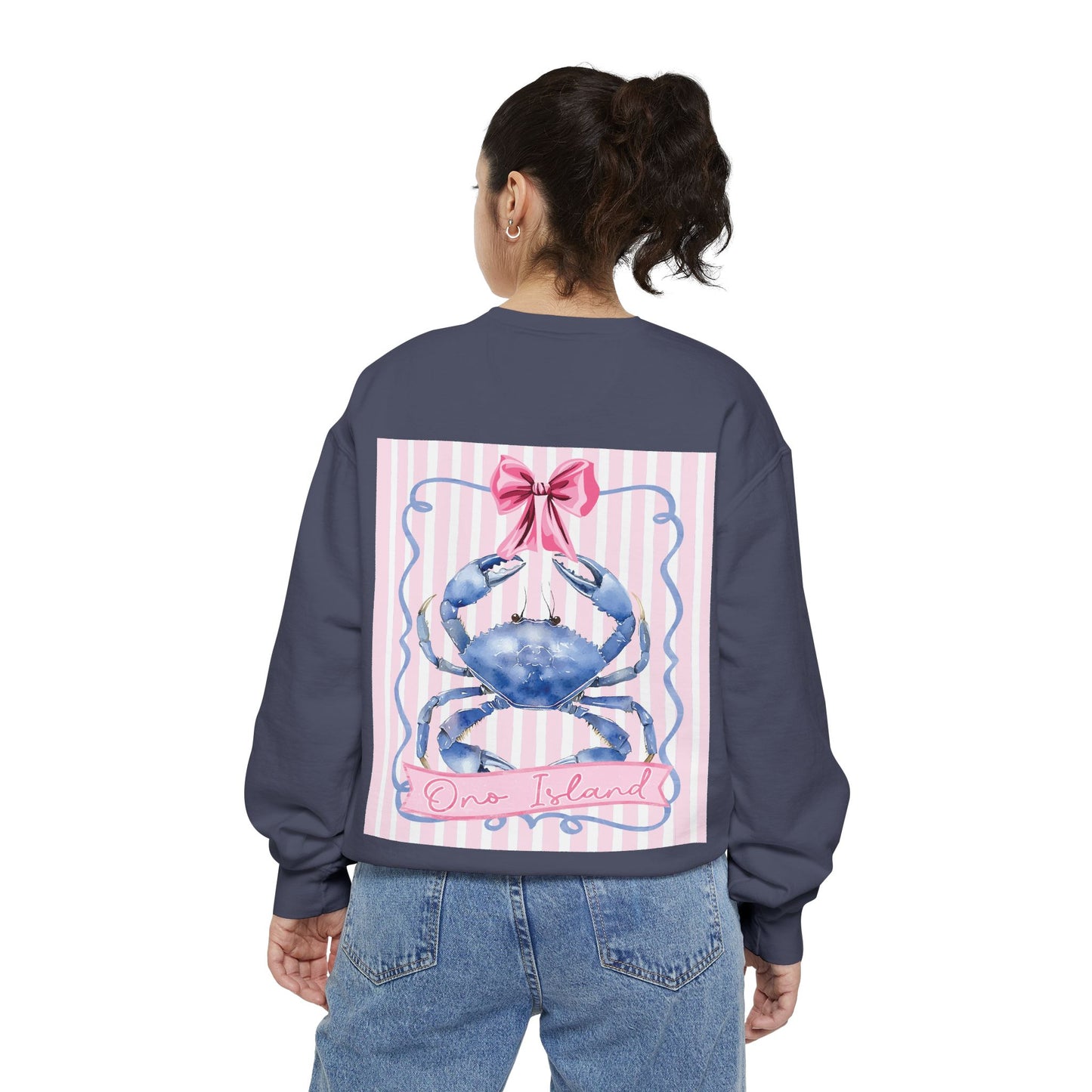 Adult Ono Island Preppy Crab Sweatshirt - Comfort Colors