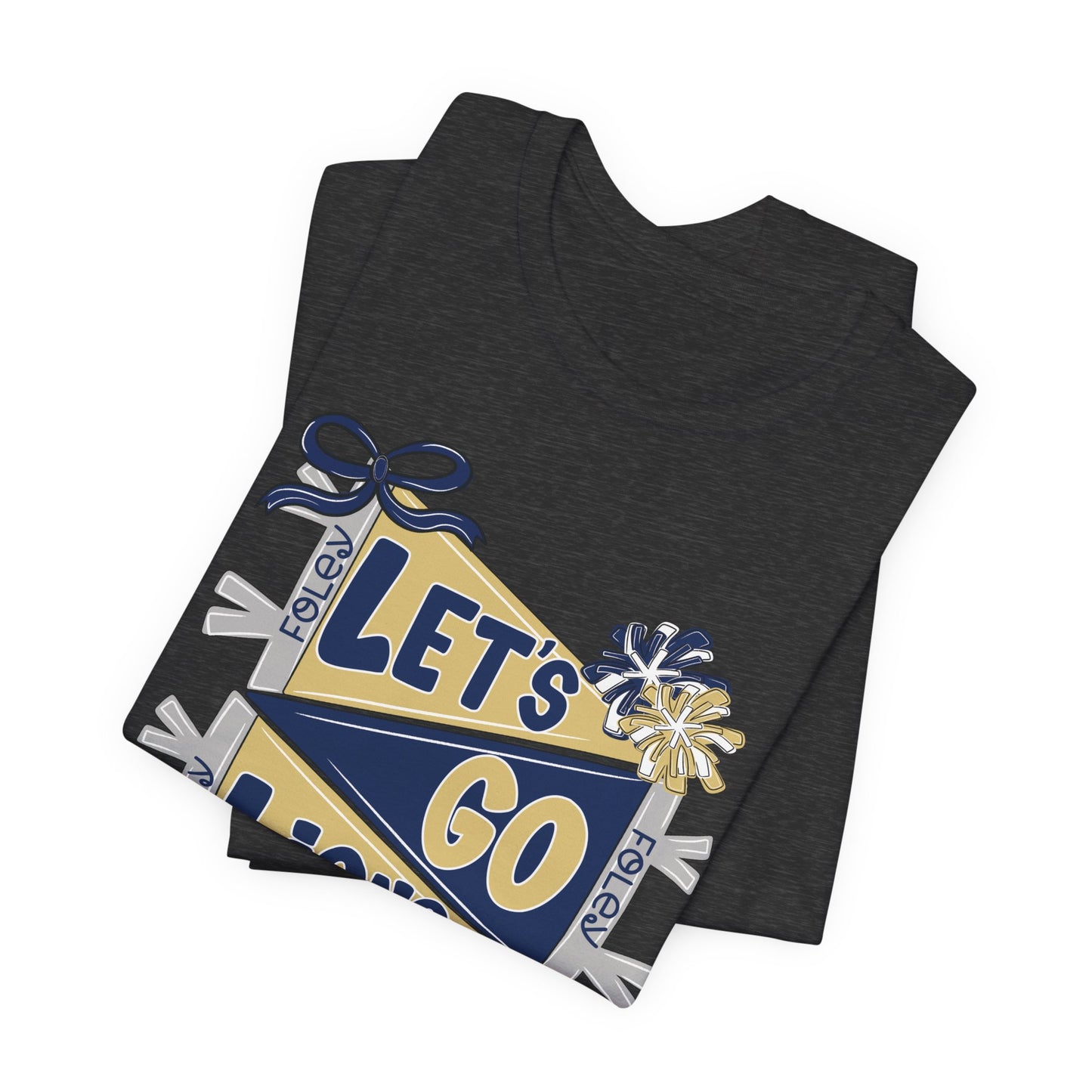 Let's Go Lions Pennant Tee - Bella Canvas
