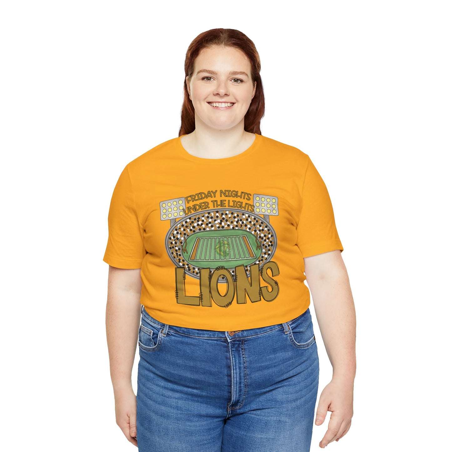 Adult Lions Friday Nights Under The Lights Tee - Bella Canvas