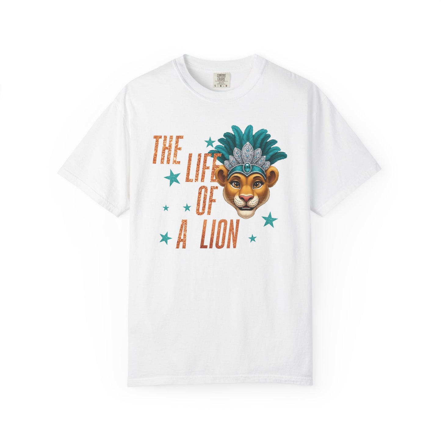 Adult Life of a Lion Faux Glitter - Comfort Colors