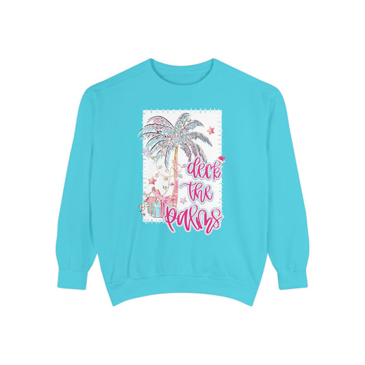 Deck the Palms Sweatshirt - Comfort Colors
