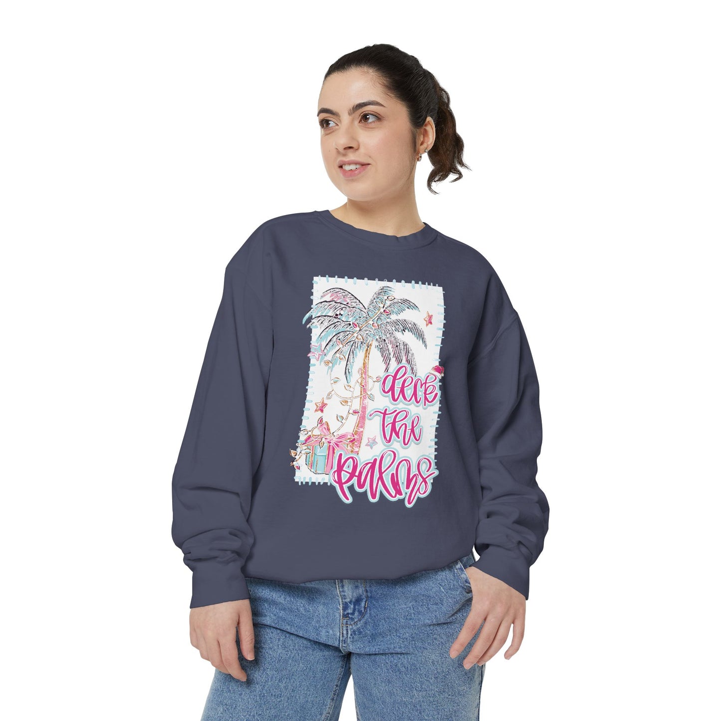 Deck the Palms Sweatshirt - Comfort Colors