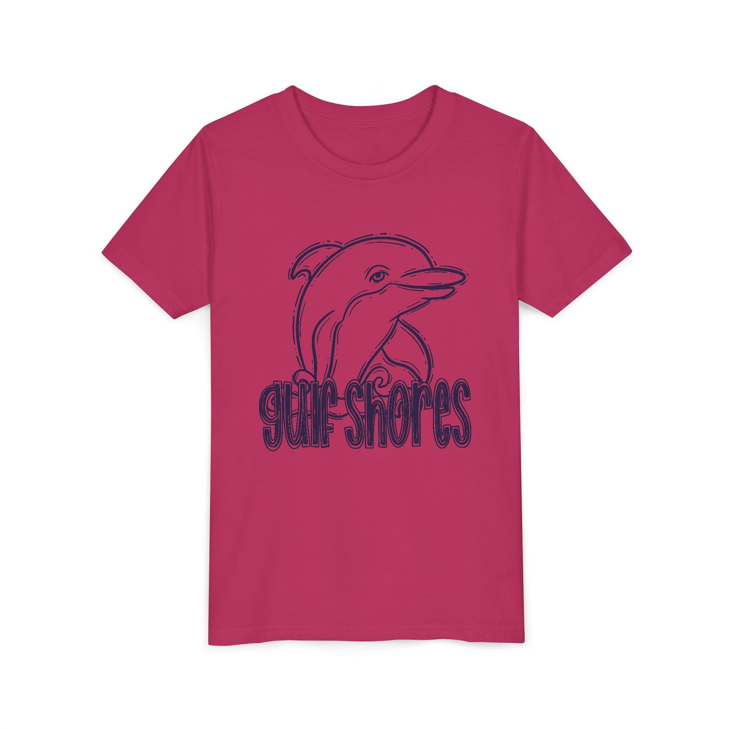 Youth Dolphin Sketch Tee - Bella Canvas