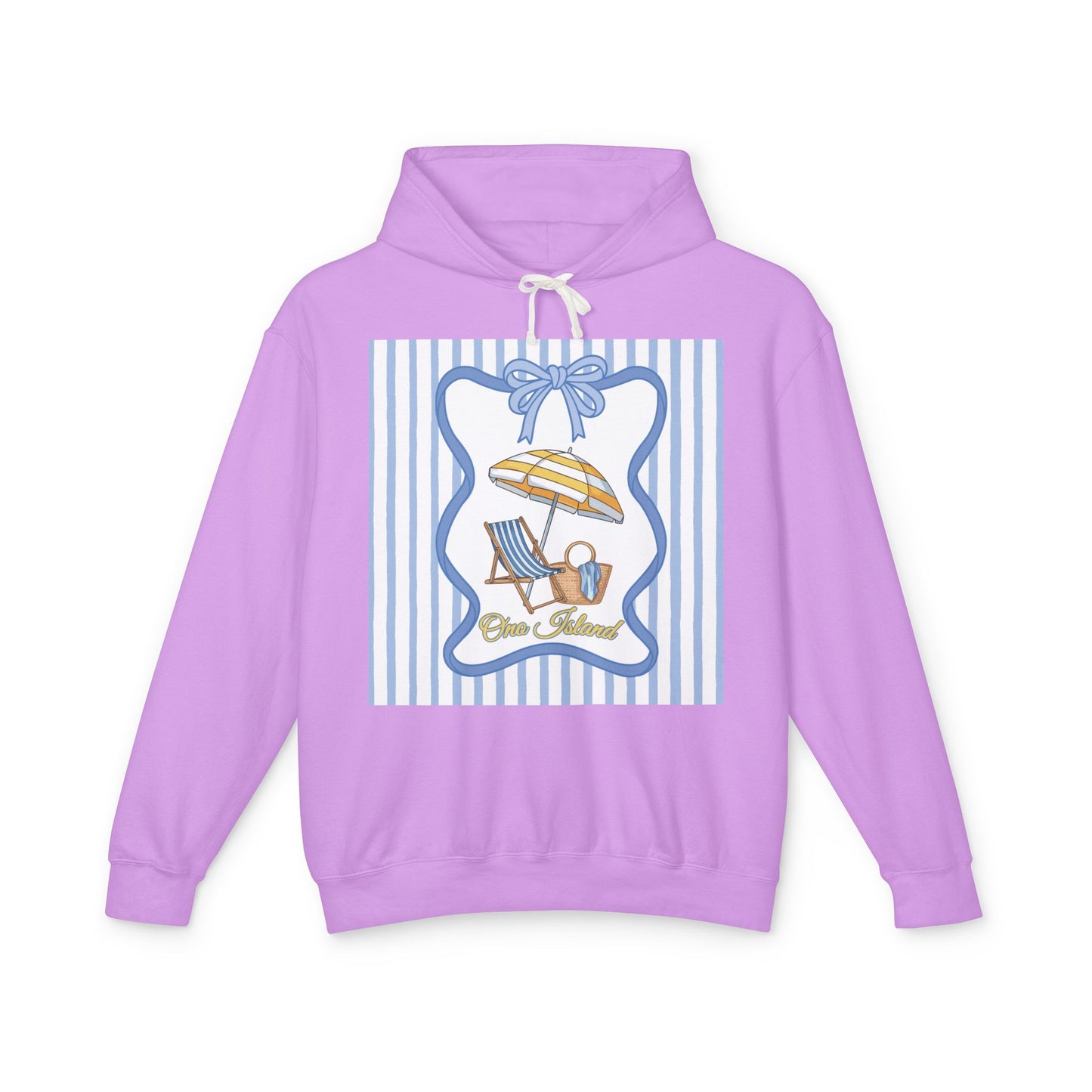 Adult Coquette Beachy Ono Island Unisex Lightweight Hooded Sweatshirt - Comfort Colors