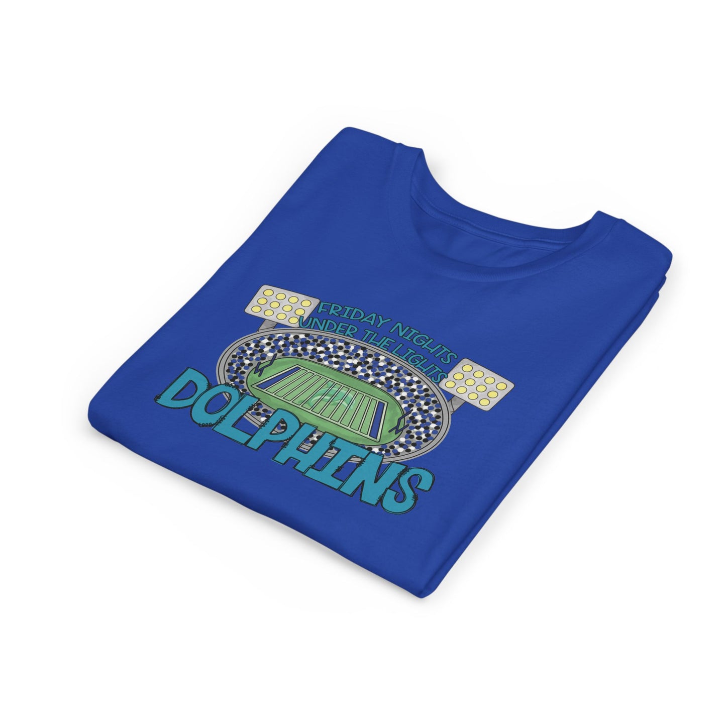Dolphins Friday Nights Youth Tshirt - Bella Canvas