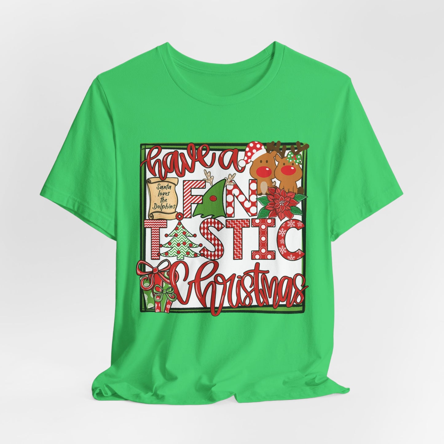 Dolphins Fintastic Christmas - Bella Canvas