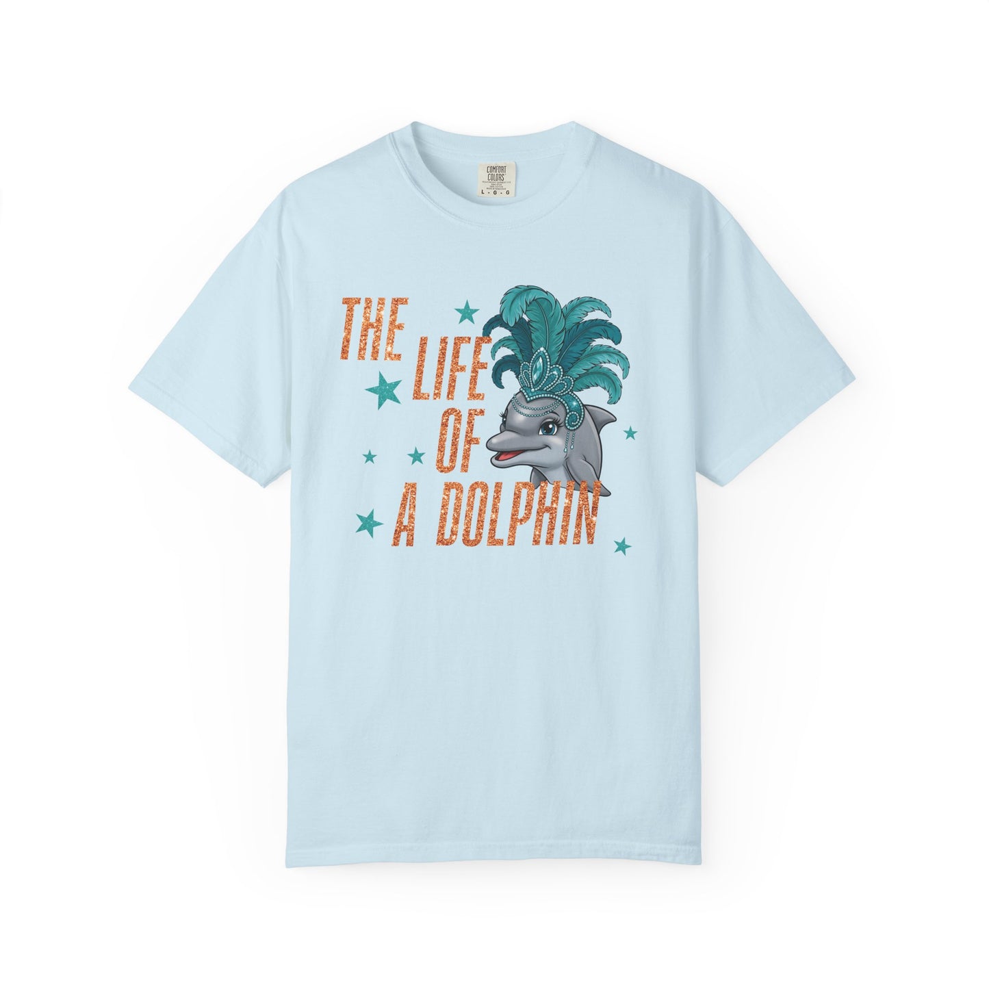 Adult Life of a Dolphin Faux Glitter - Comfort Colors