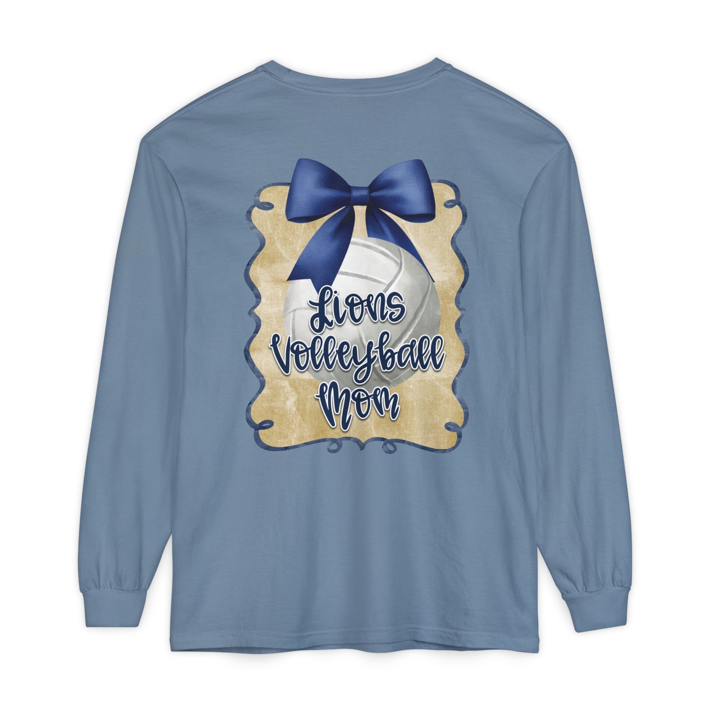 Foley Lions Volleyball Mom Long Sleeve T-Shirt- Comfort Colors